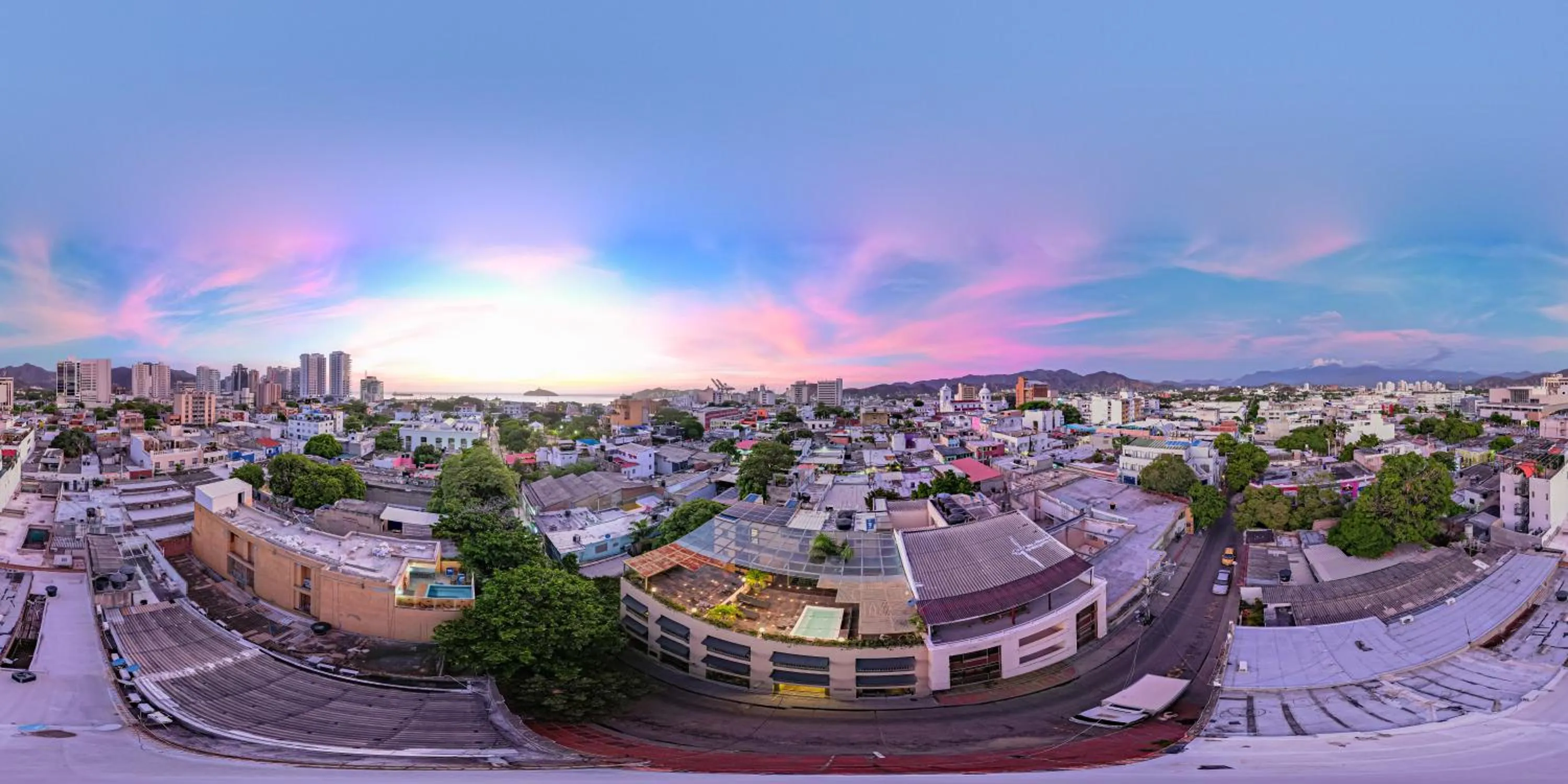 Sunset in Oasis Fresh Hotel