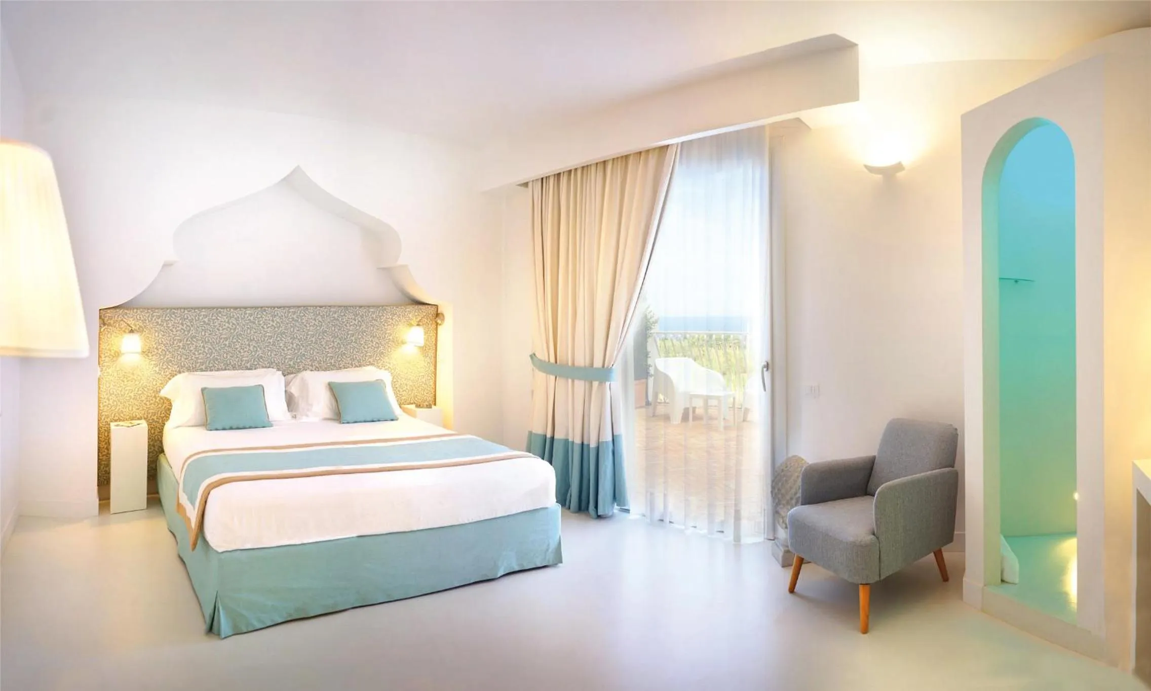 Balcony/Terrace, Bed in Il Borghetto Resort & Spa