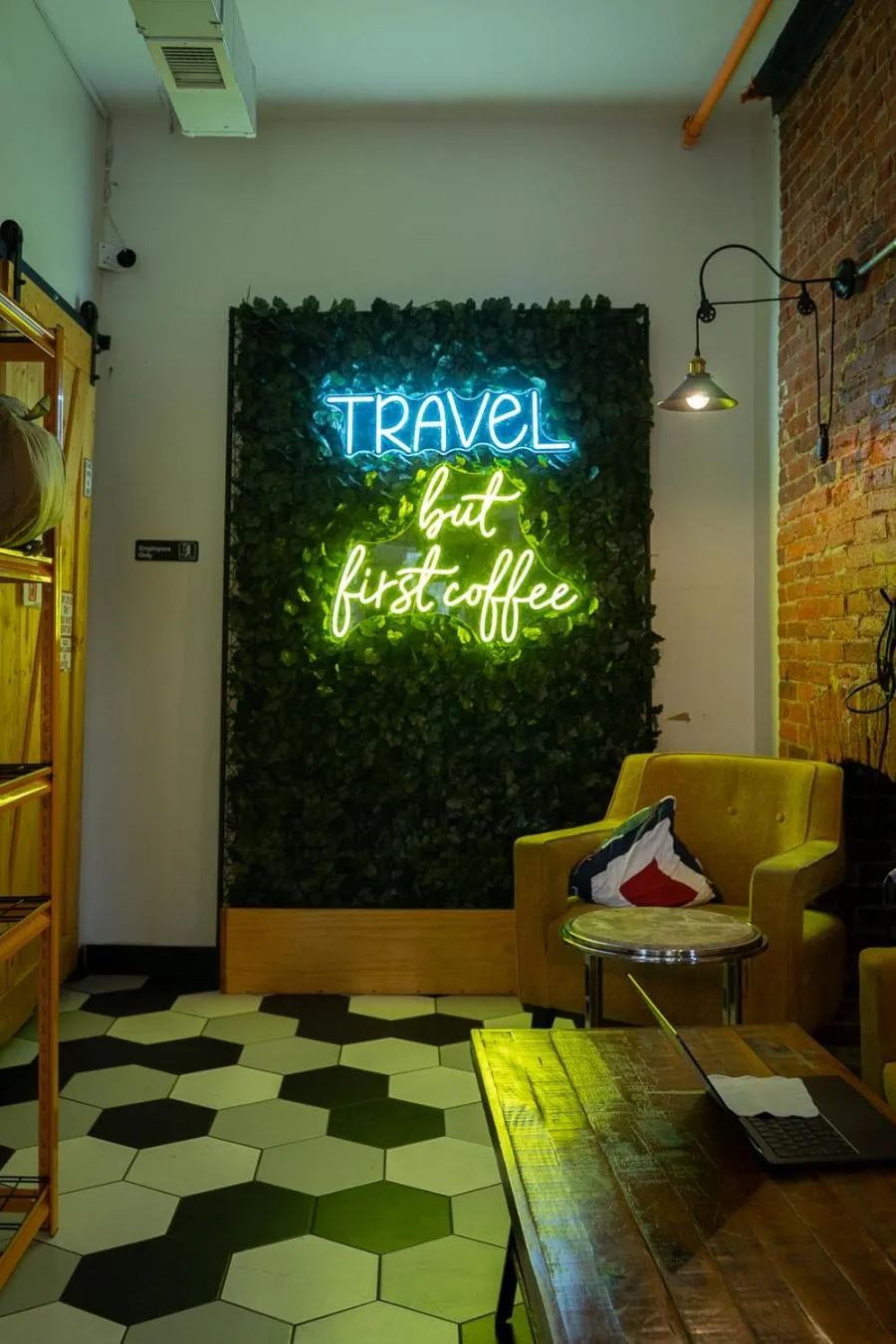 Living room in U Street Capsule Hostel