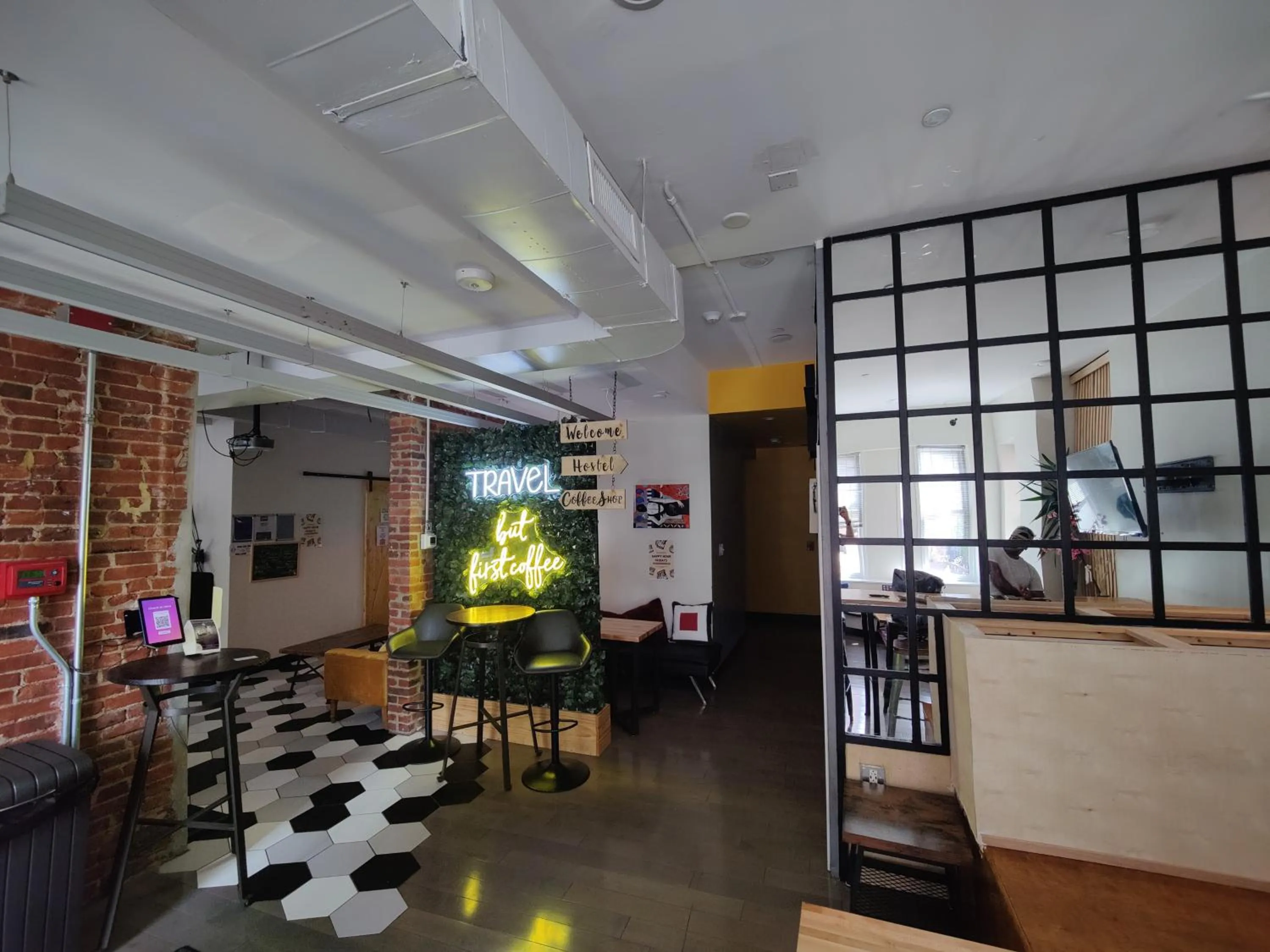 Lobby or reception in U Street Capsule Hostel