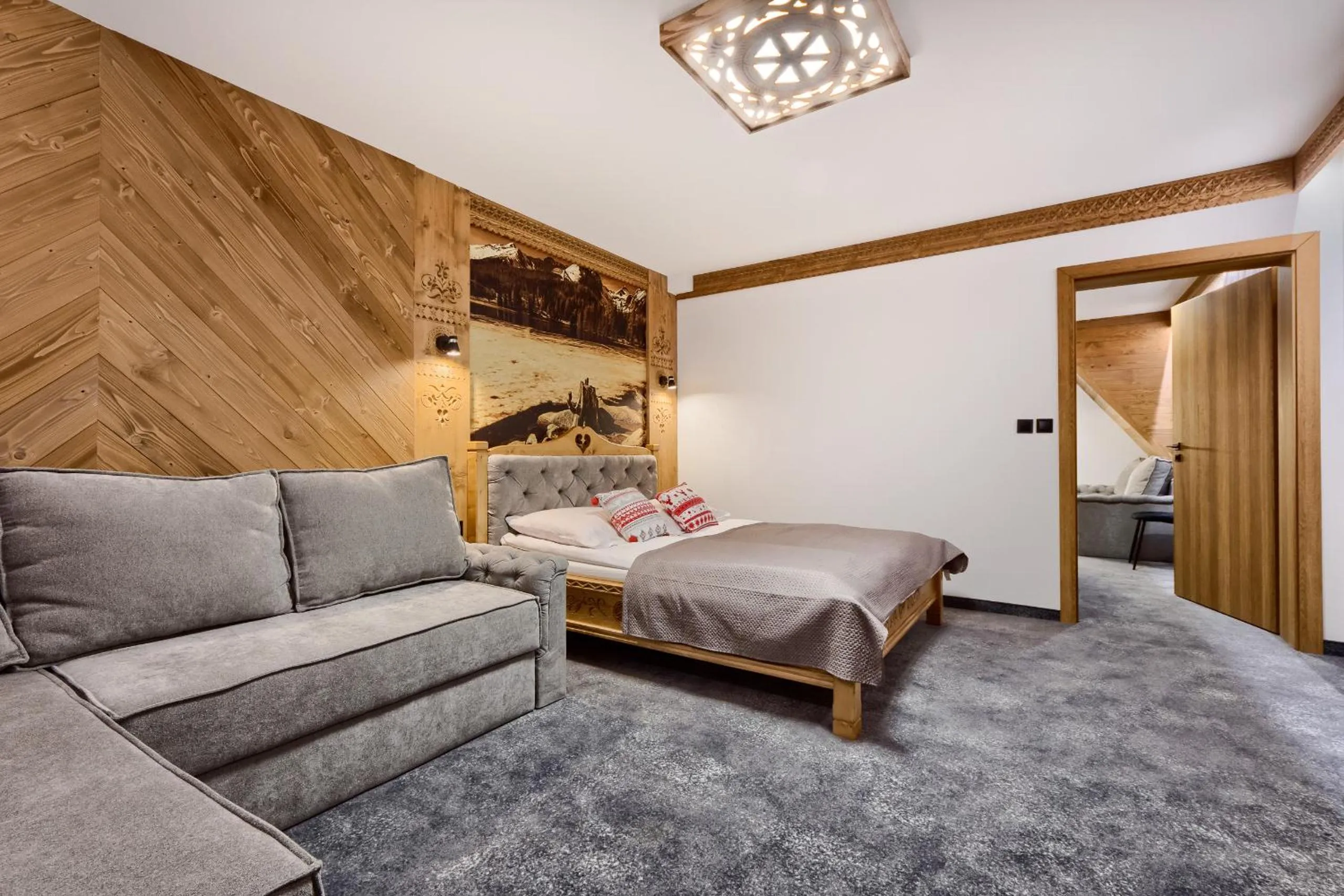 Bed in Apartamenty Willa Kamila Zakopane z Jacuzzi