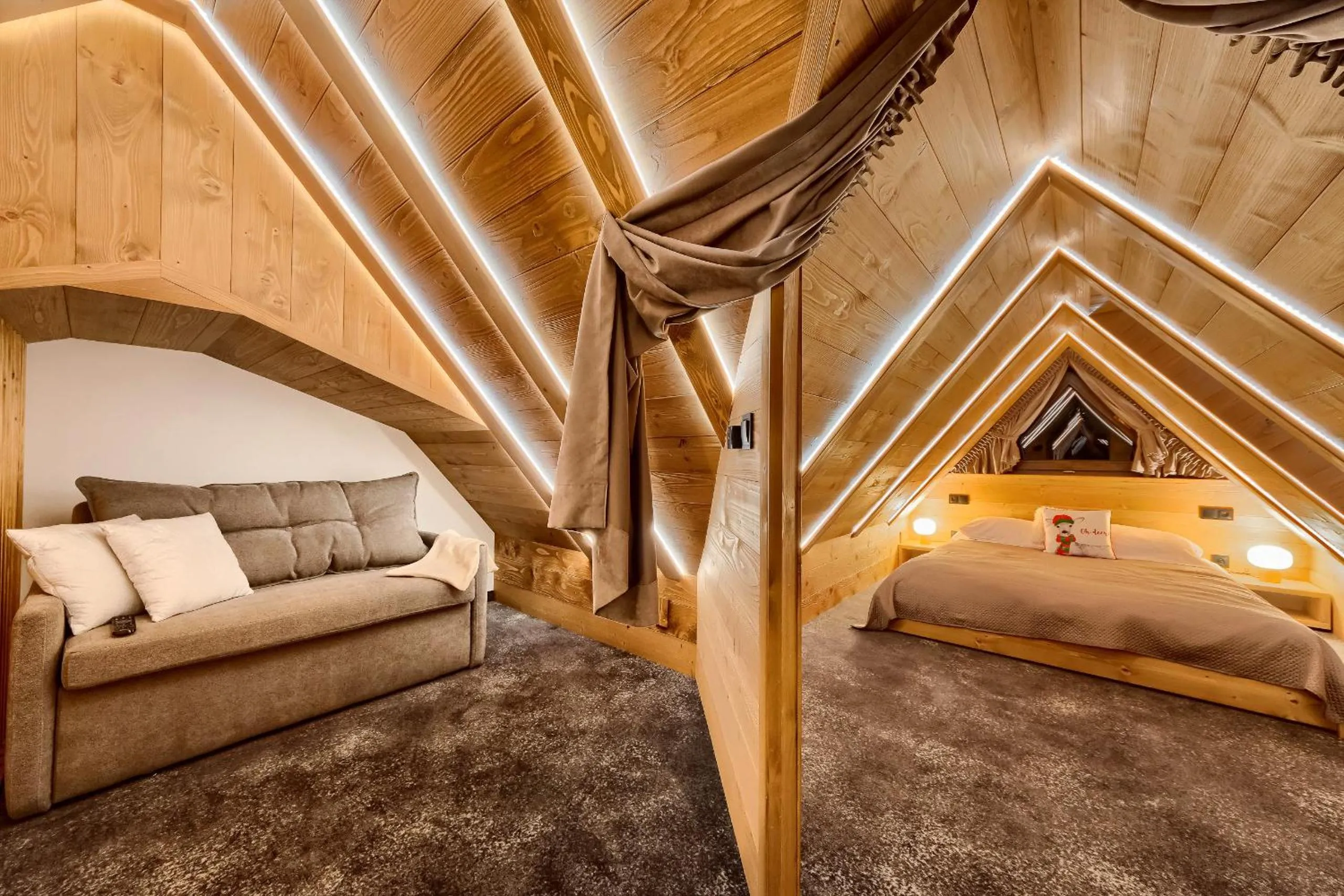 Bed in Apartamenty Willa Kamila Zakopane z Jacuzzi