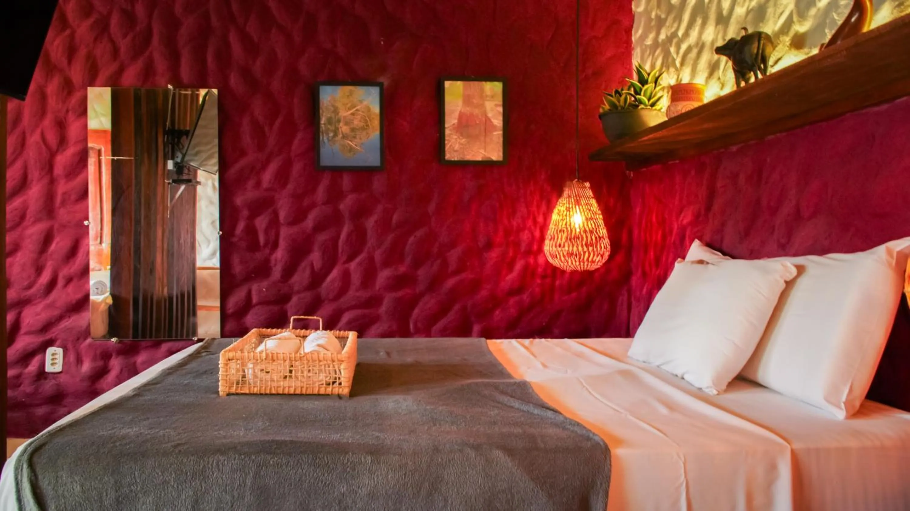 Bed in Pousada O Canto do Francês