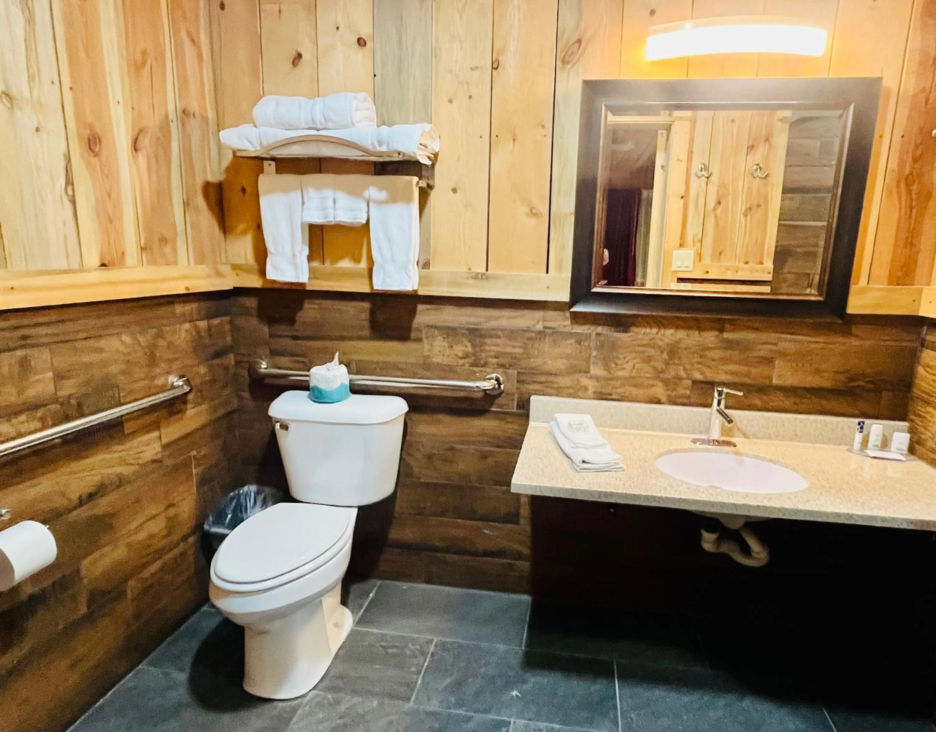 Toilet in Americas Best Value Inn Wall