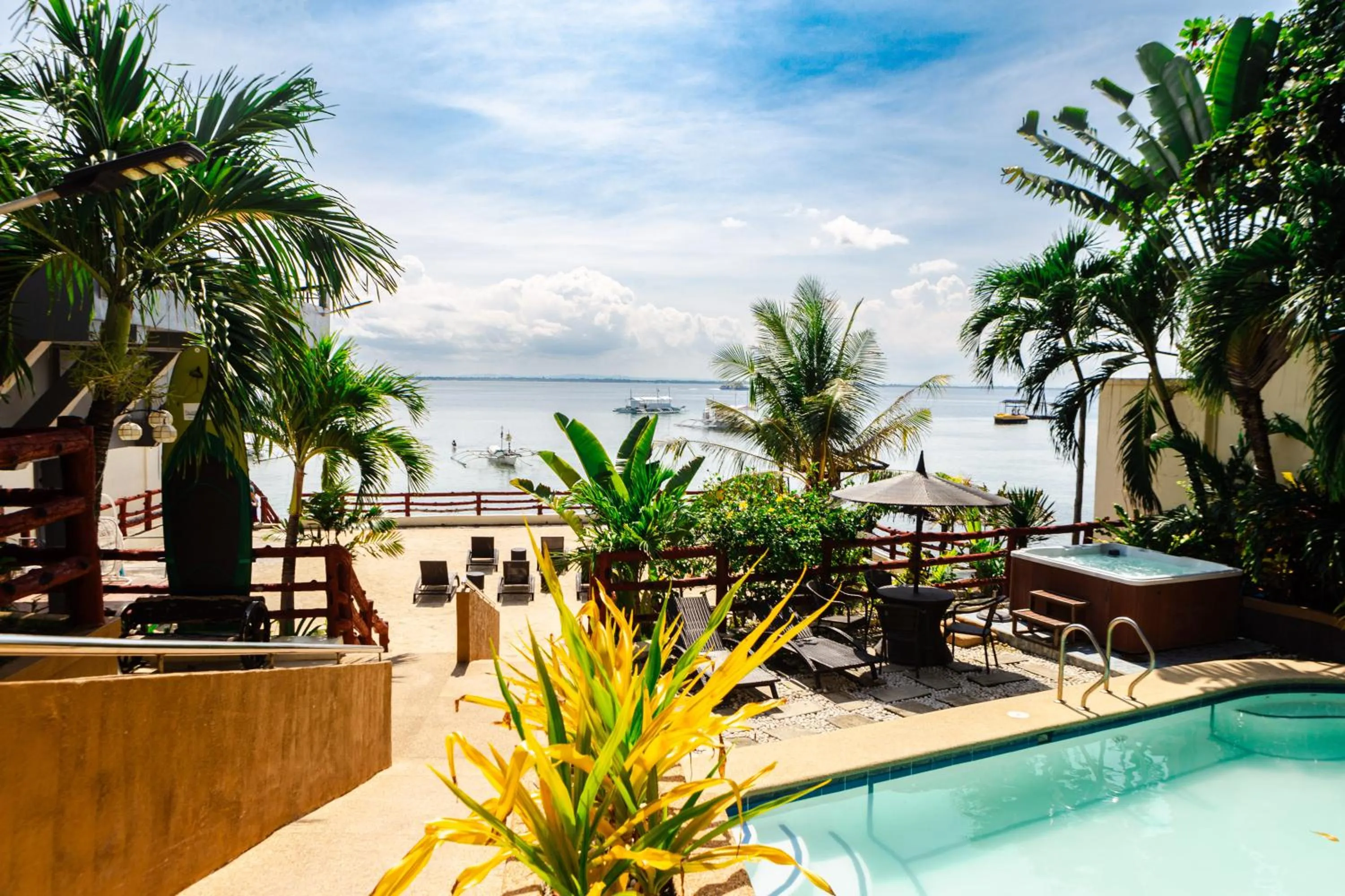 Pool view in Palmbeach Resort & Spa Mactan, Cebu