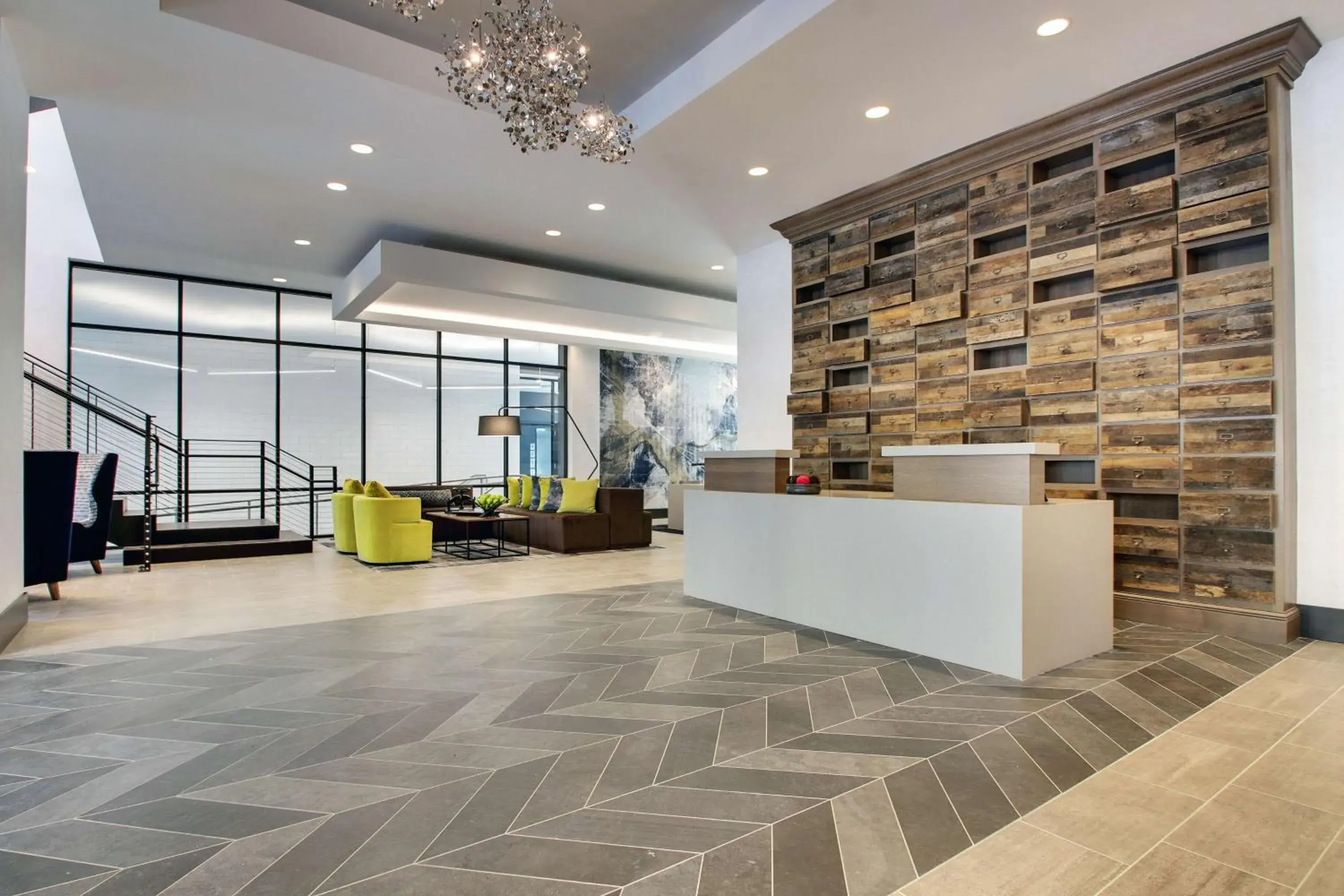 Lobby or reception in Hyatt Place Iowa City Downtown Lobby or reception in Hyatt Place Iowa City Downtown