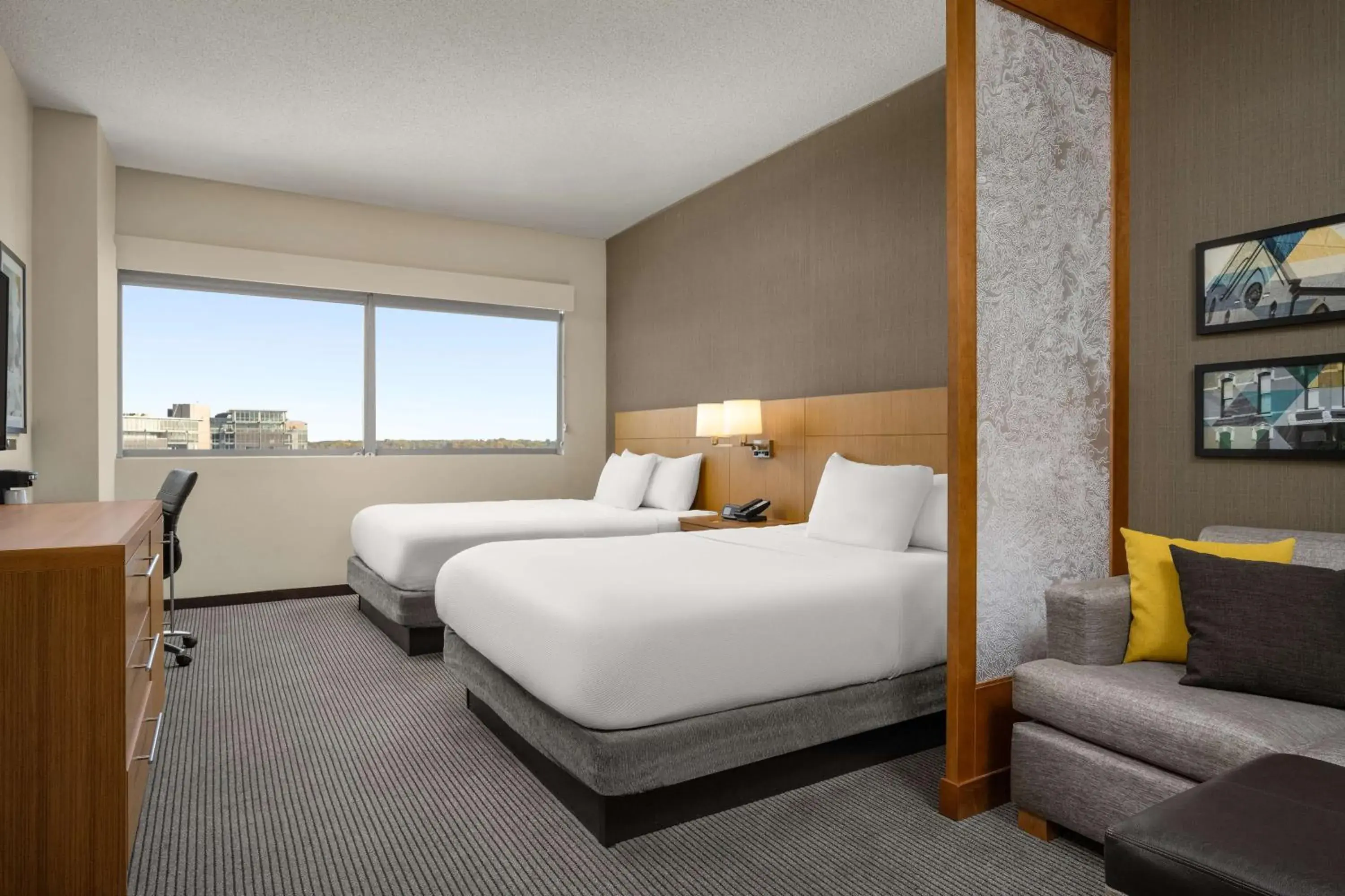 Double Queen Room with Sofa Bed - High Floor in Hyatt Place Iowa City Downtown Double Queen Room with Sofa Bed - High Floor in Hyatt Place Iowa City Downtown