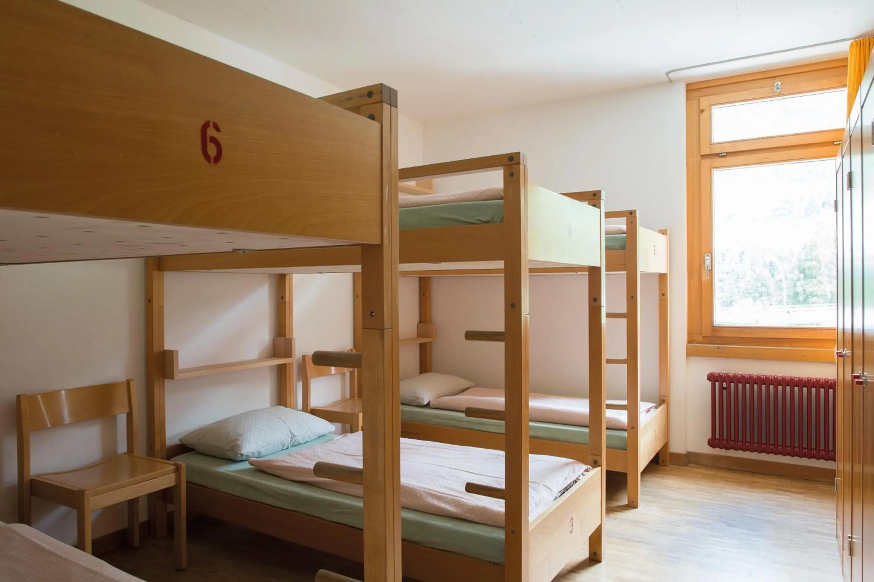 Bed in 6-Bed Dormitory Room in Pontresina Youth Hostel Bed in 6-Bed Dormitory Room in Pontresina Youth Hostel