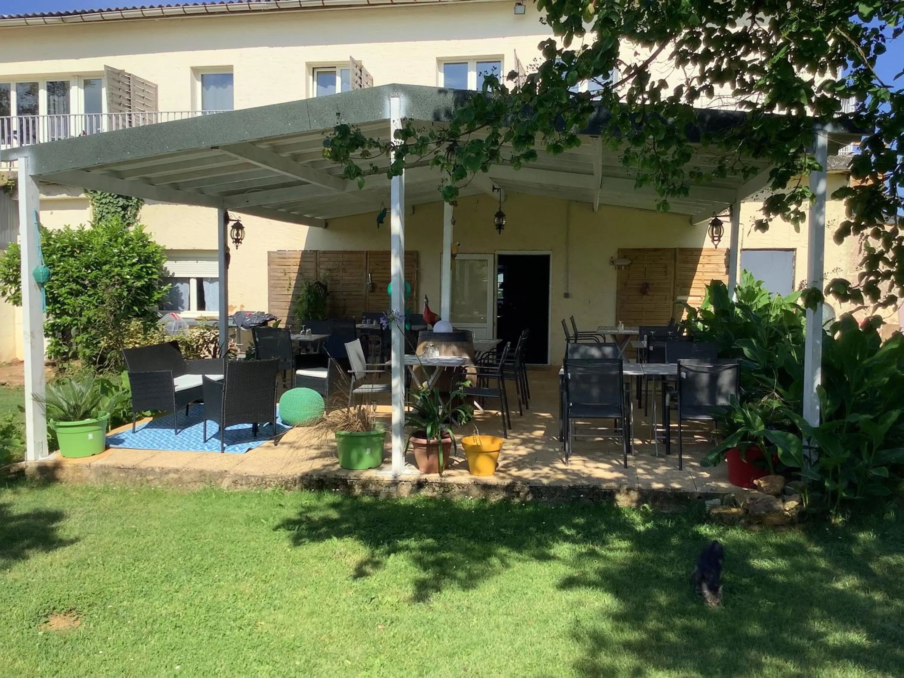 Balcony/Terrace in Logis Hôtel Restaurant La Borie