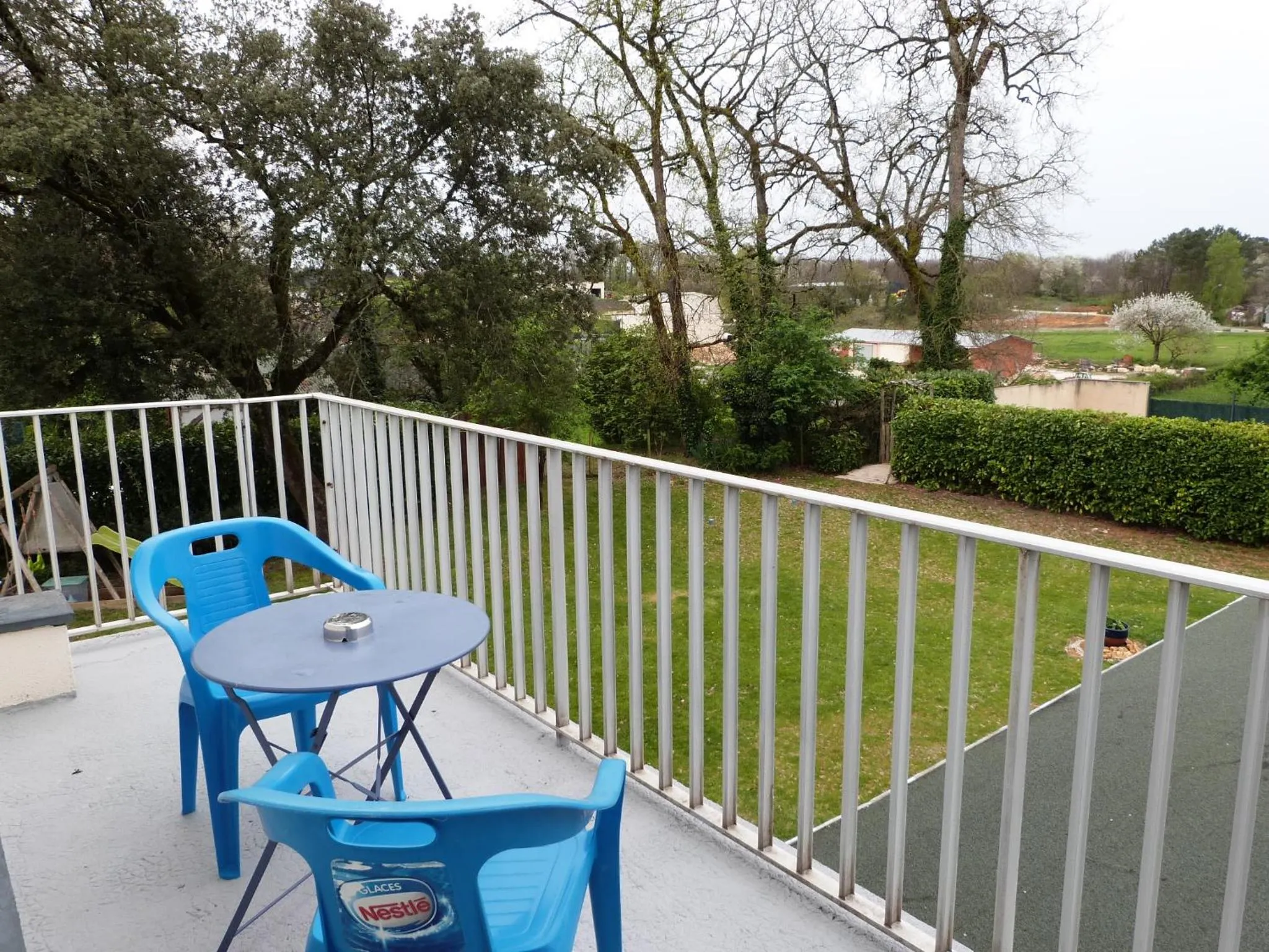 Balcony/Terrace in Logis Hôtel Restaurant La Borie