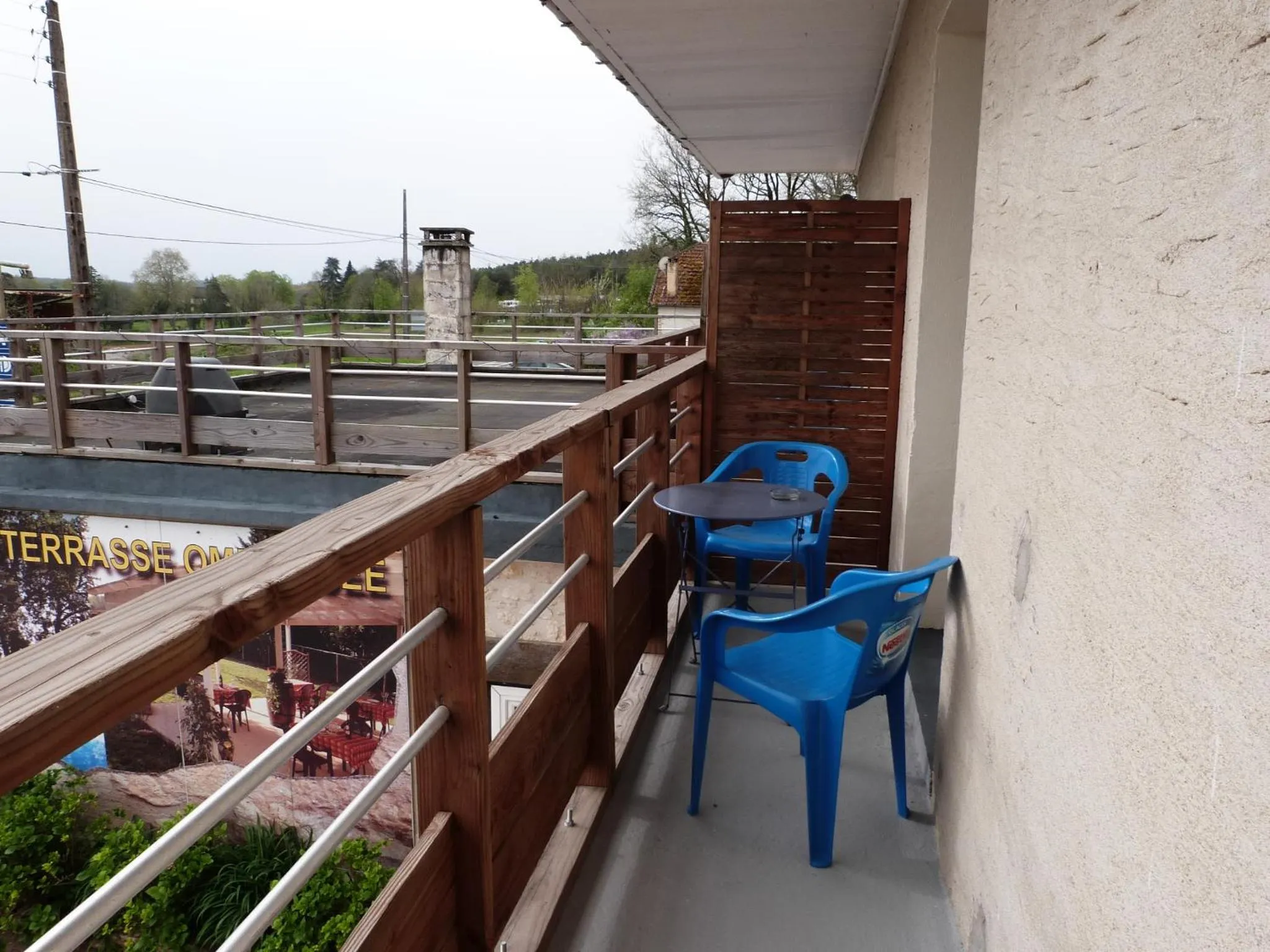 Balcony/Terrace in Logis Hôtel Restaurant La Borie