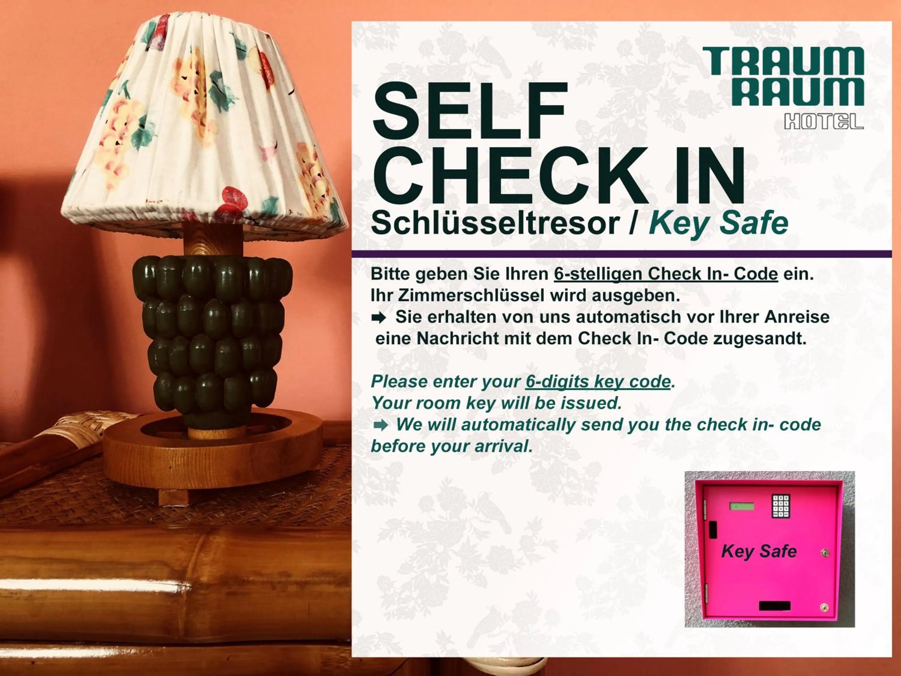 Hotel TraumRaum - "SELF CHECK IN"