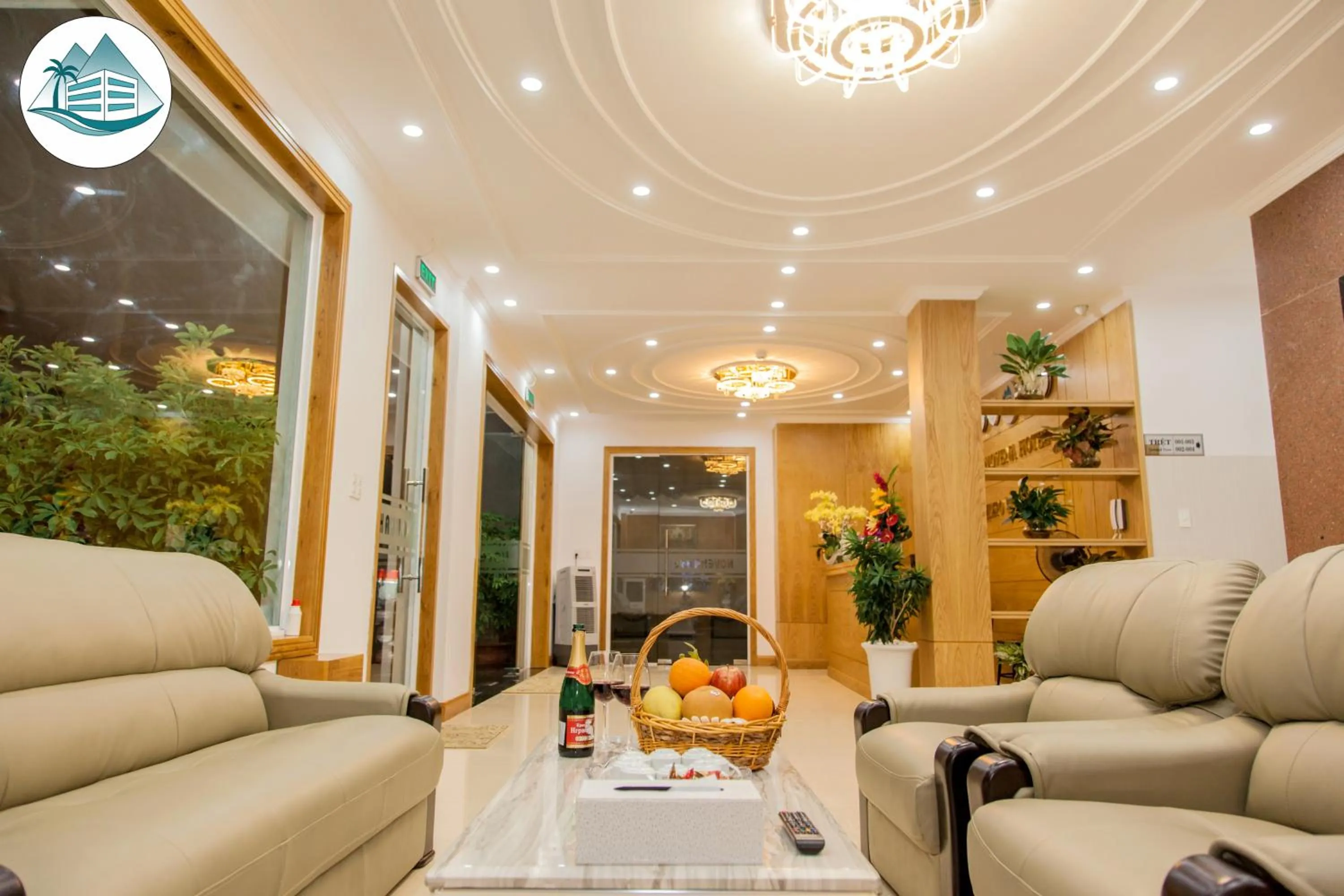 Seating area in Novena Hotel