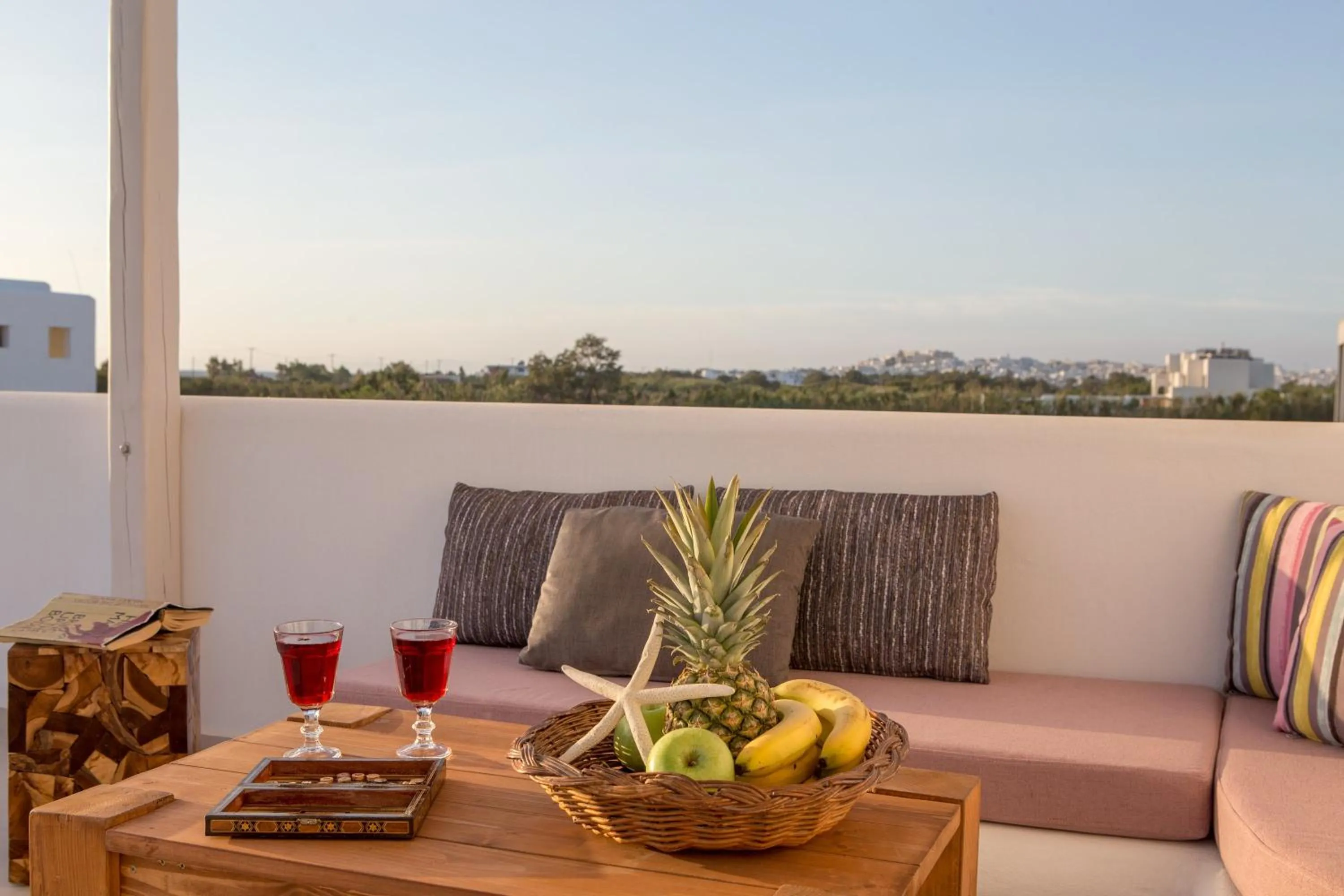 Seating area in Naxian Lounge Villas