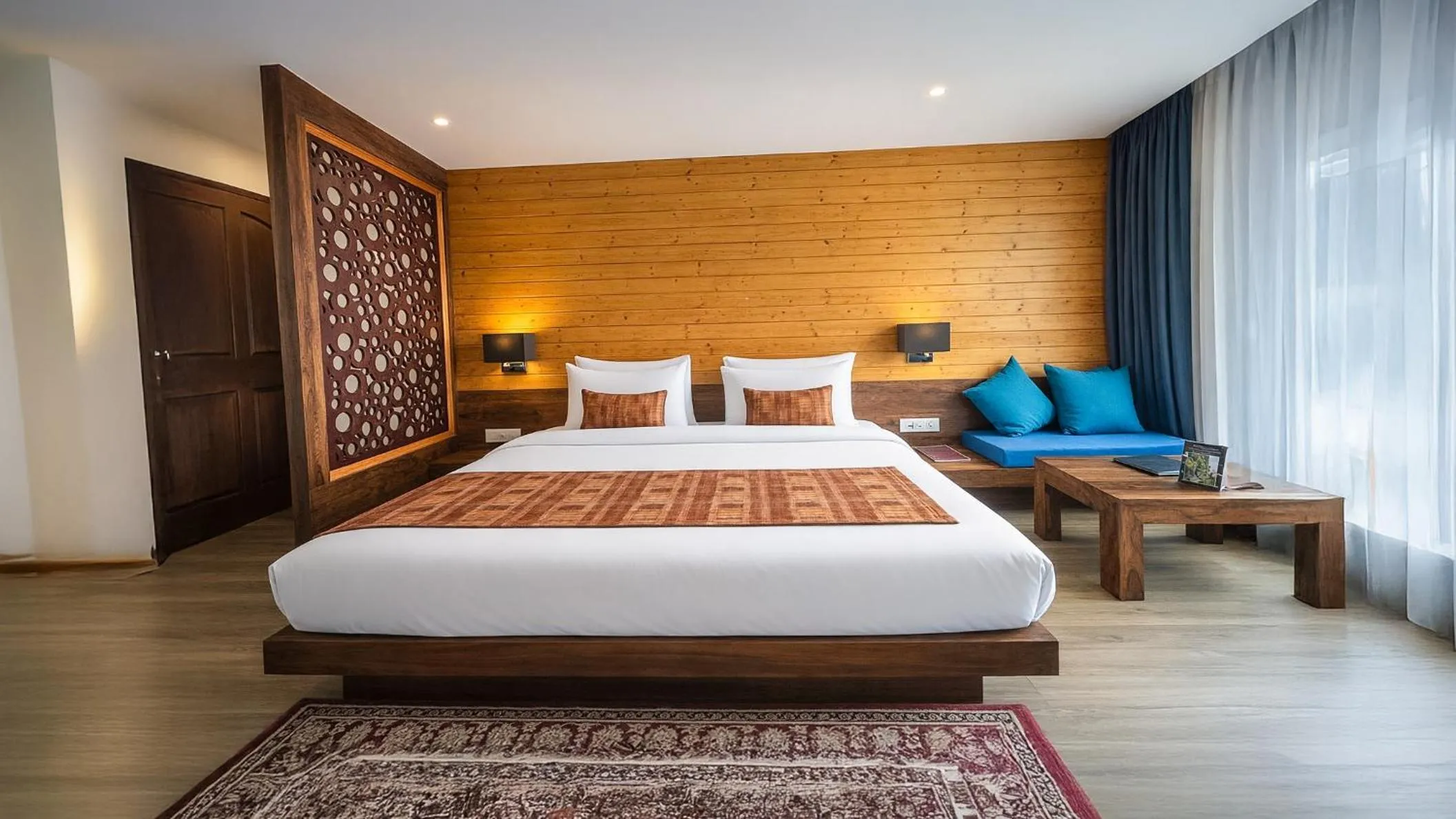 Bedroom, Bed in Yashshree Sanderling Mall Road