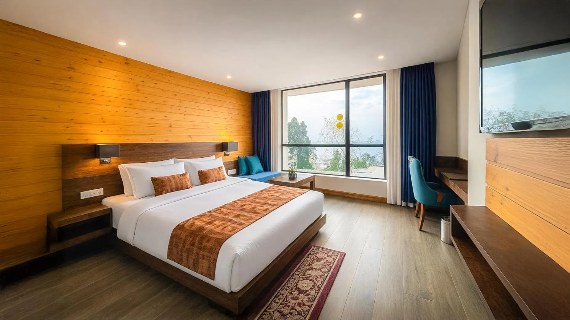 Bedroom, Bed in Yashshree Sanderling Mall Road