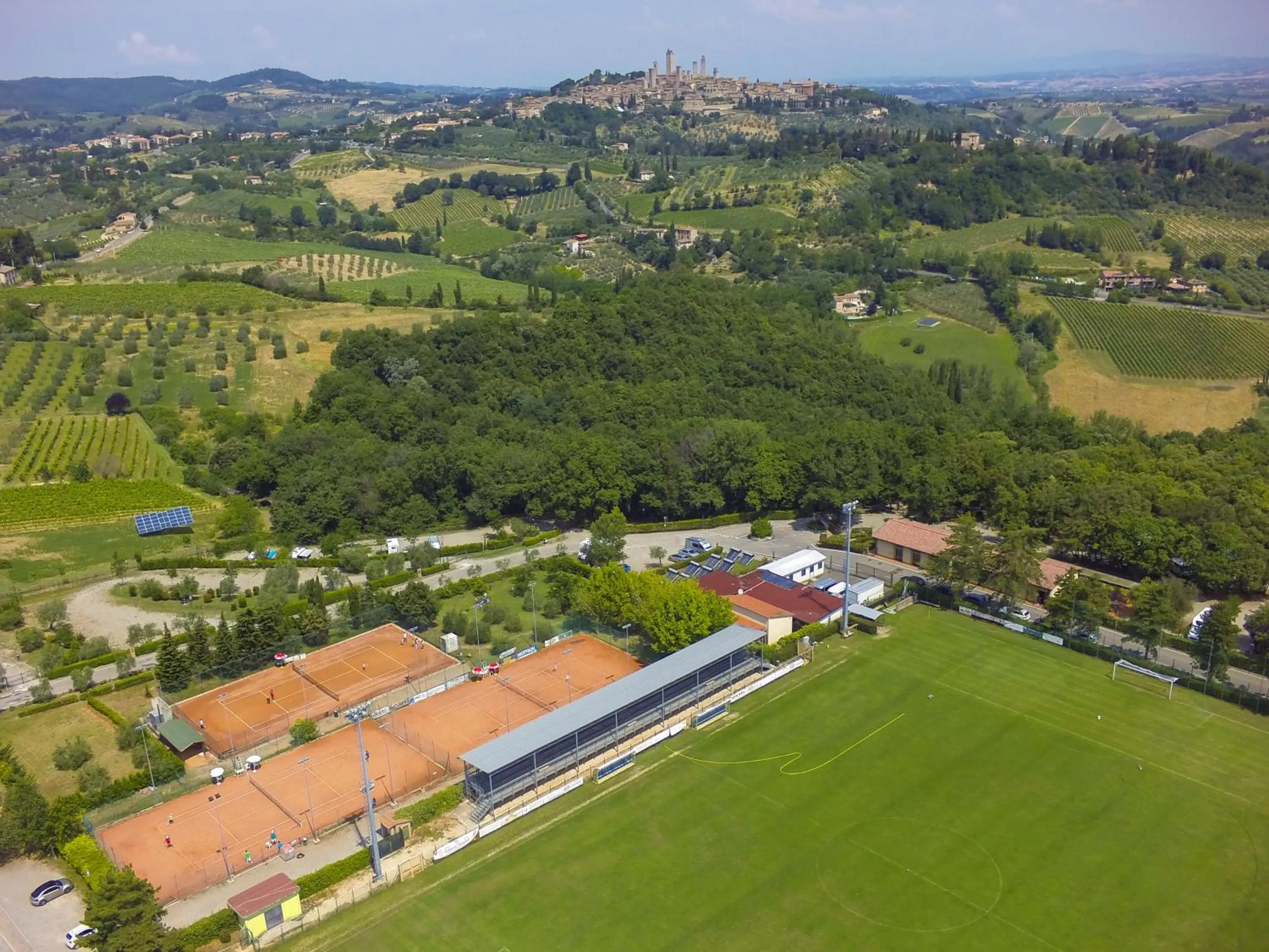 Bird's eye view in Camping Il Boschetto Di Piemma