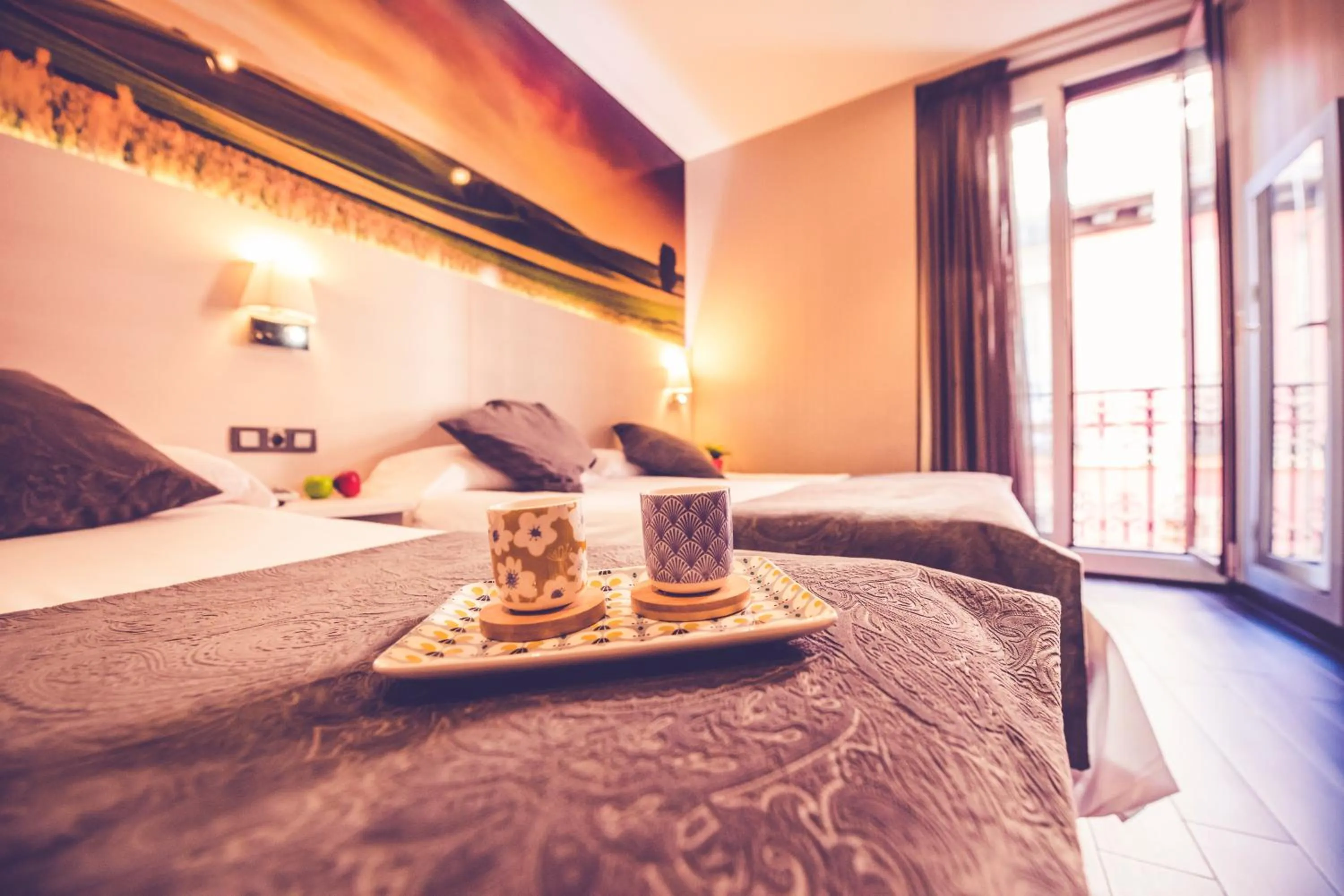 Decorative detail, Bed in Hostal Prado