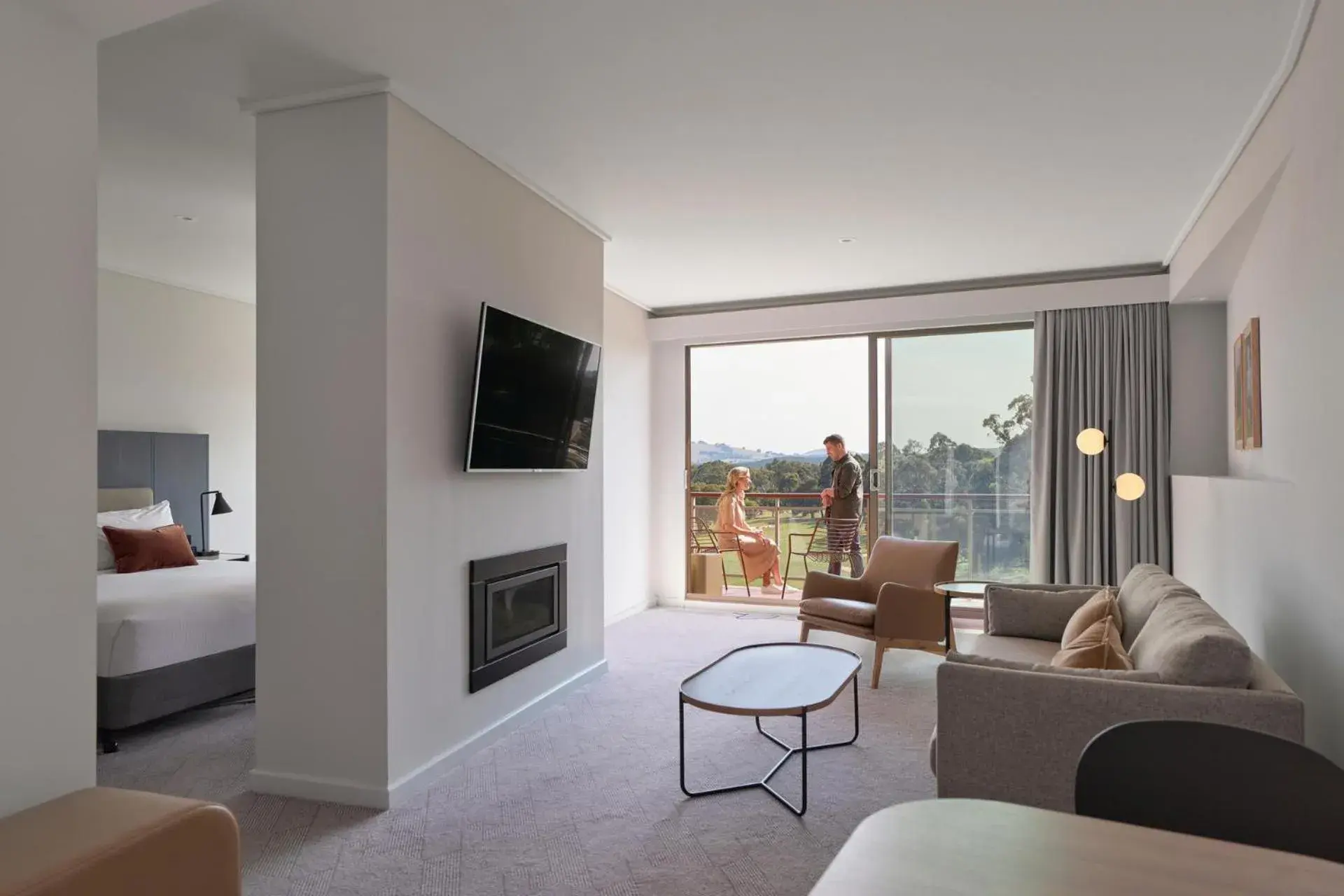 Balcony/Terrace, Bed in RACV Goldfields Resort Balcony/Terrace, Bed in RACV Goldfields Resort