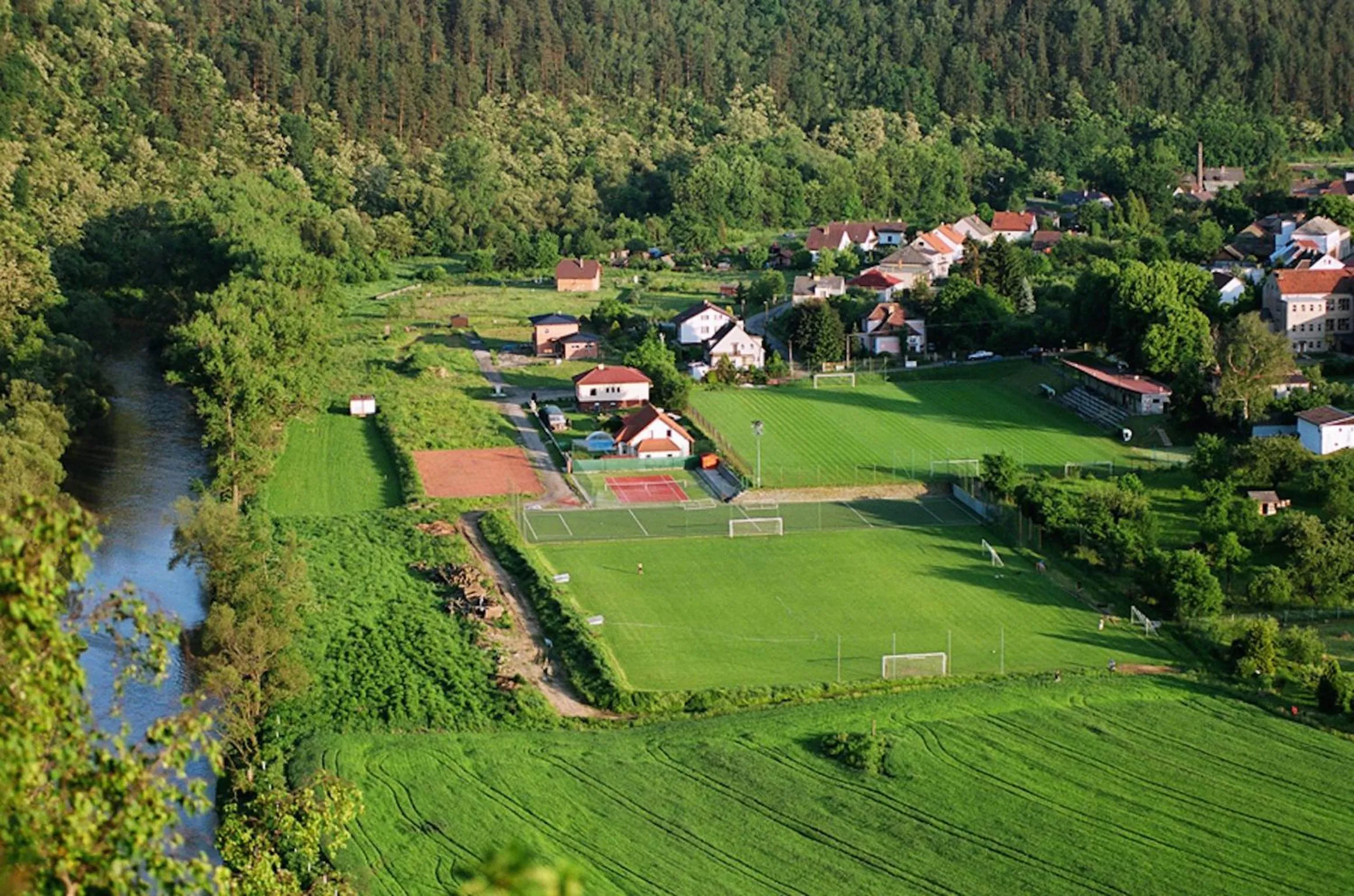 Tennis court in Hotel Kácov