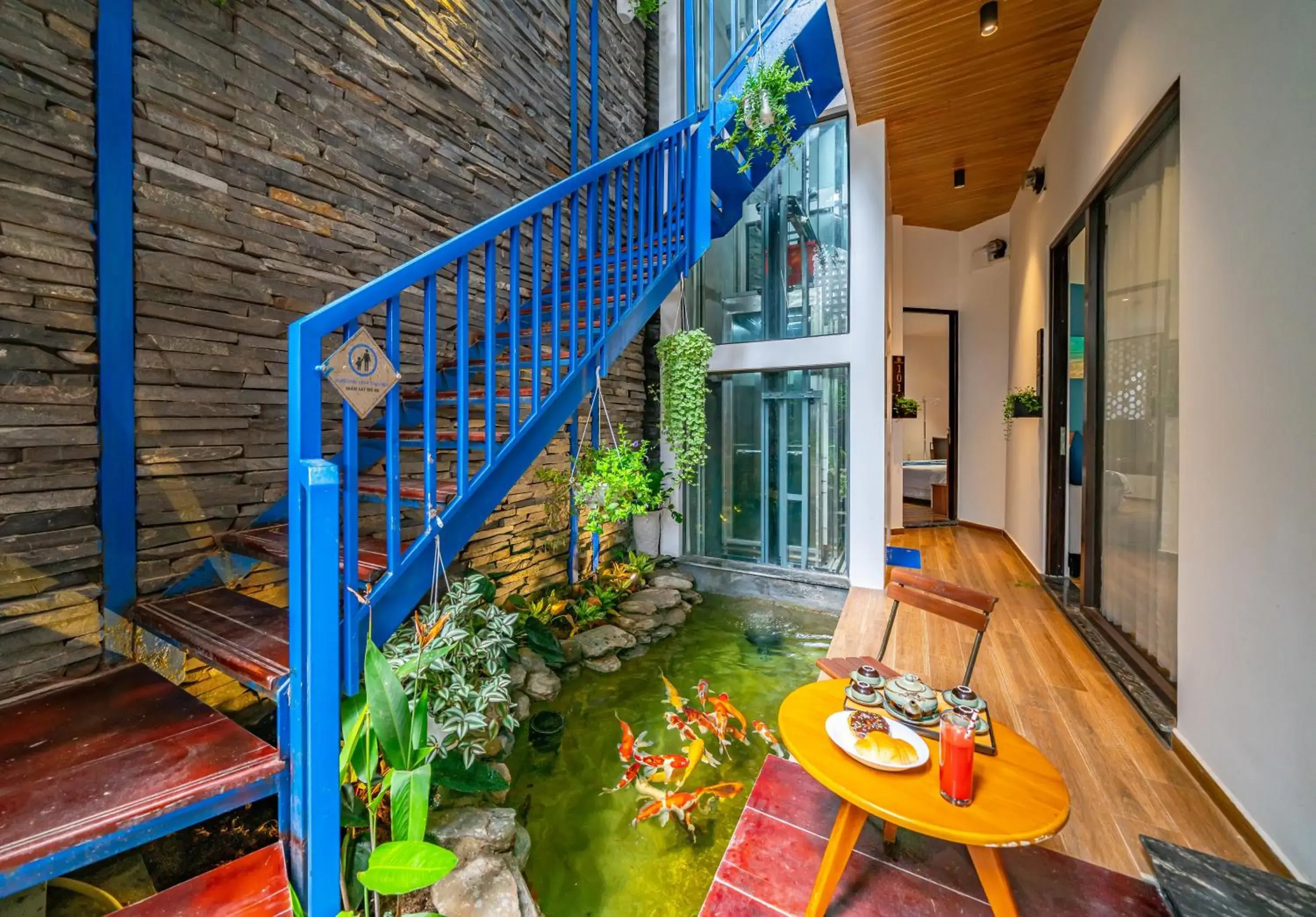 Garden view in Cani Beach House Garden view in Cani Beach House