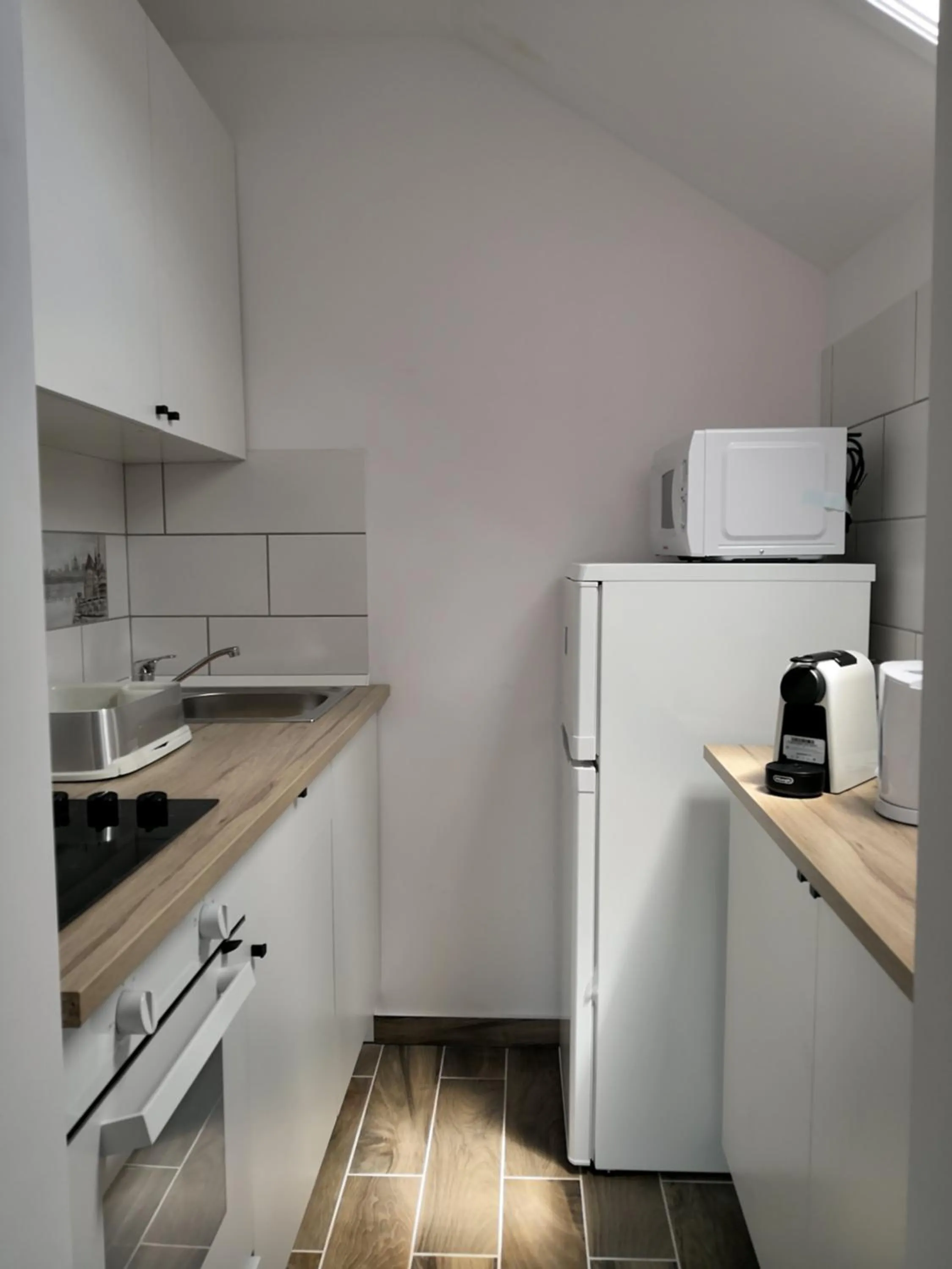 Kitchen or kitchenette in Green Garden Plus Apartman