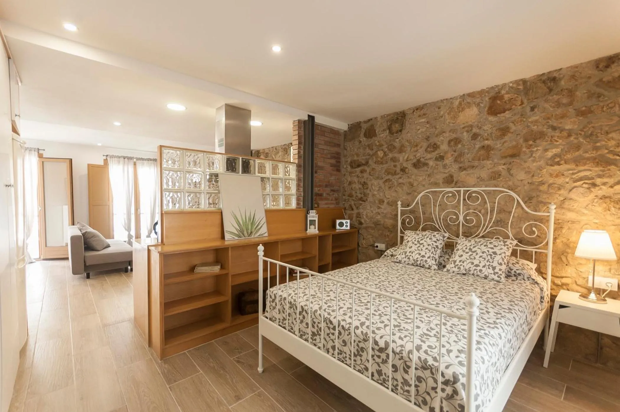 Bed in Lets Holidays NICE LOFT IN THE CENTER OF TOSSA