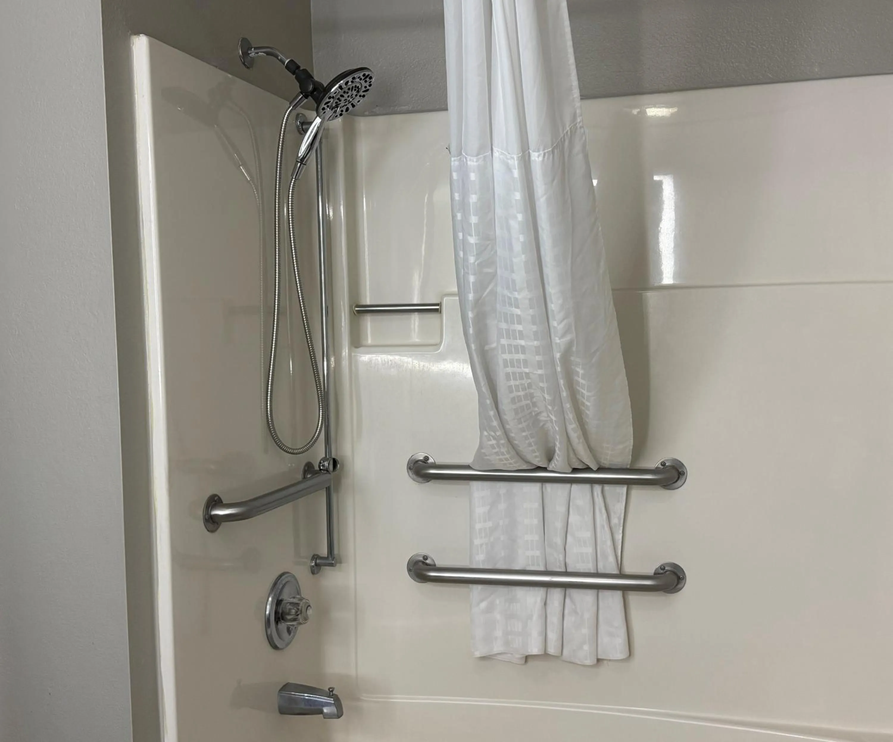 Bathroom in Super 8 by Wyndham Evansville East