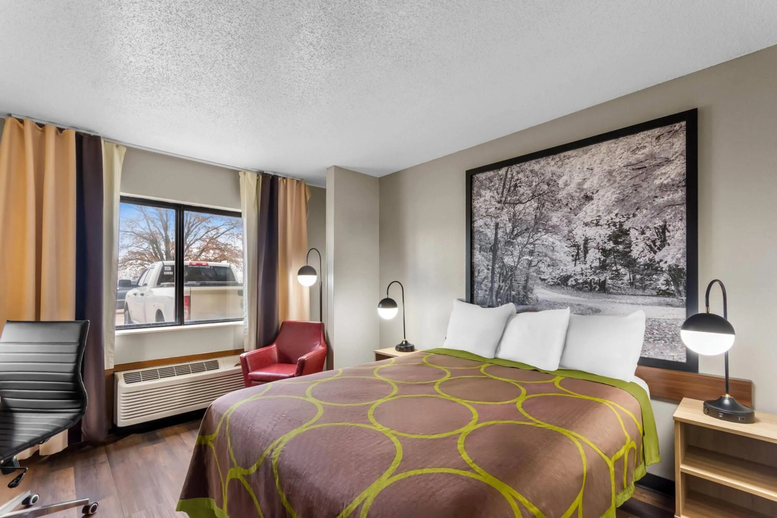 Bed in Super 8 by Wyndham Evansville East