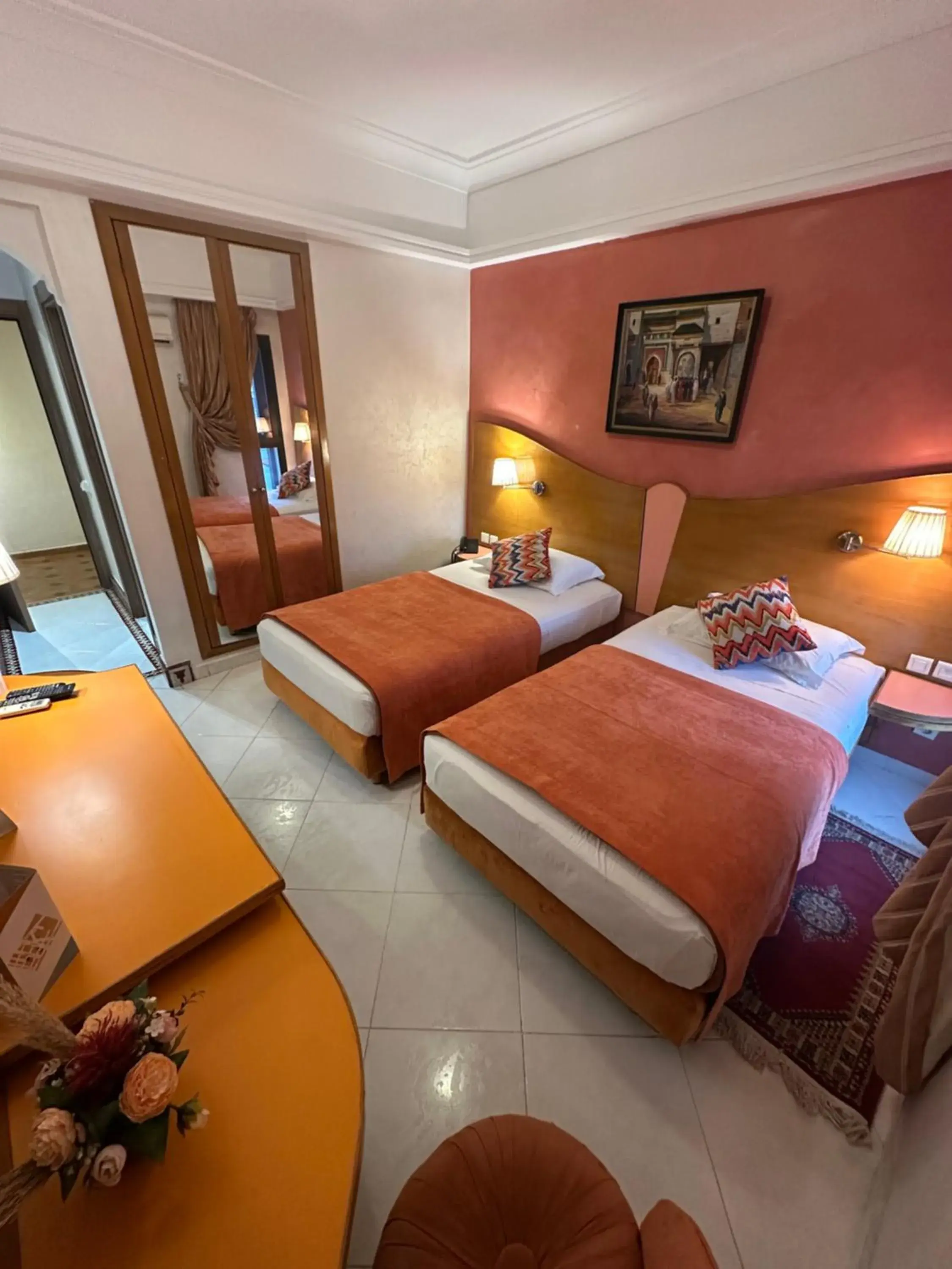 Bed in Hotel Mounia Bed in Hotel Mounia