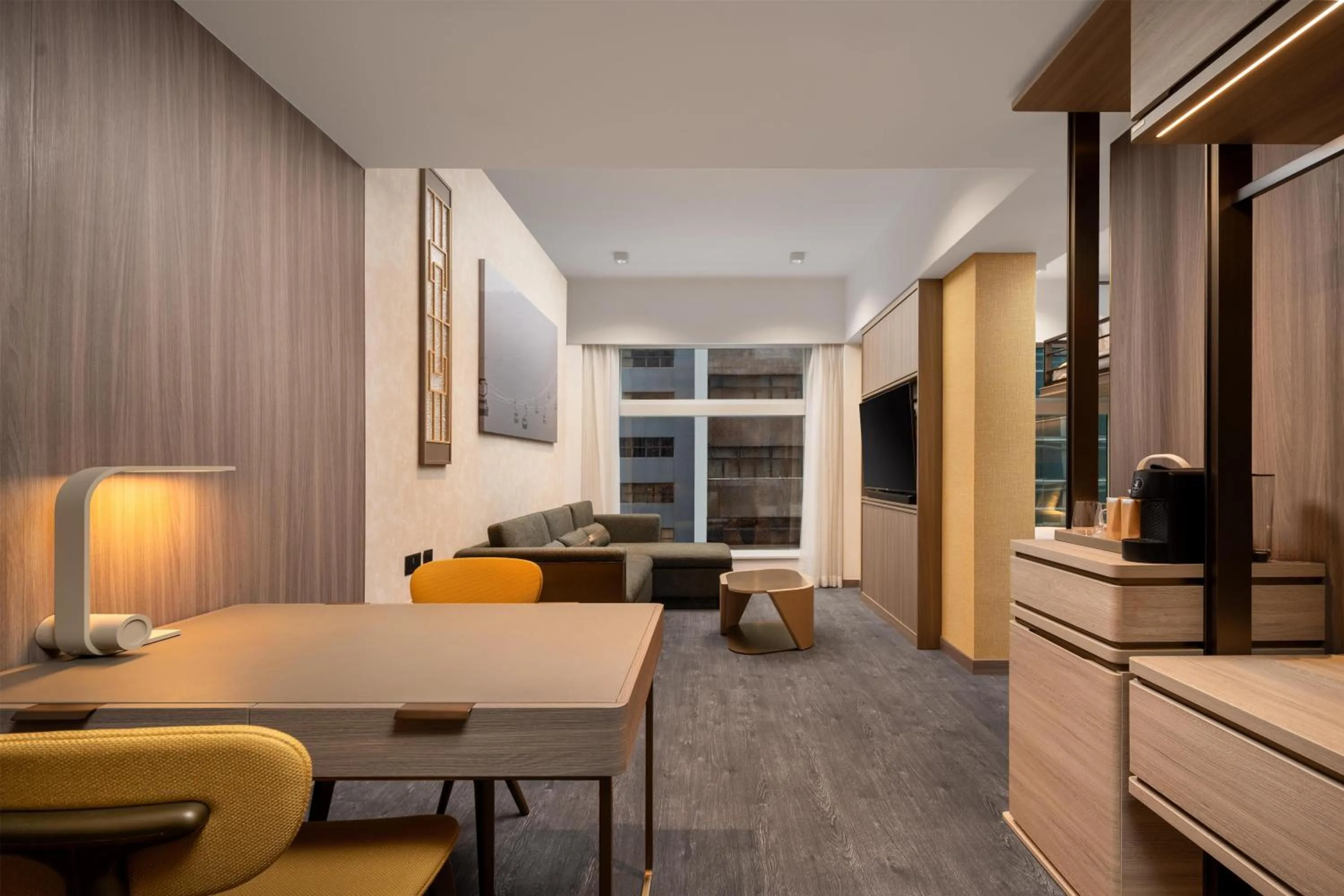 Living room in Motto by Hilton Hong Kong Soho