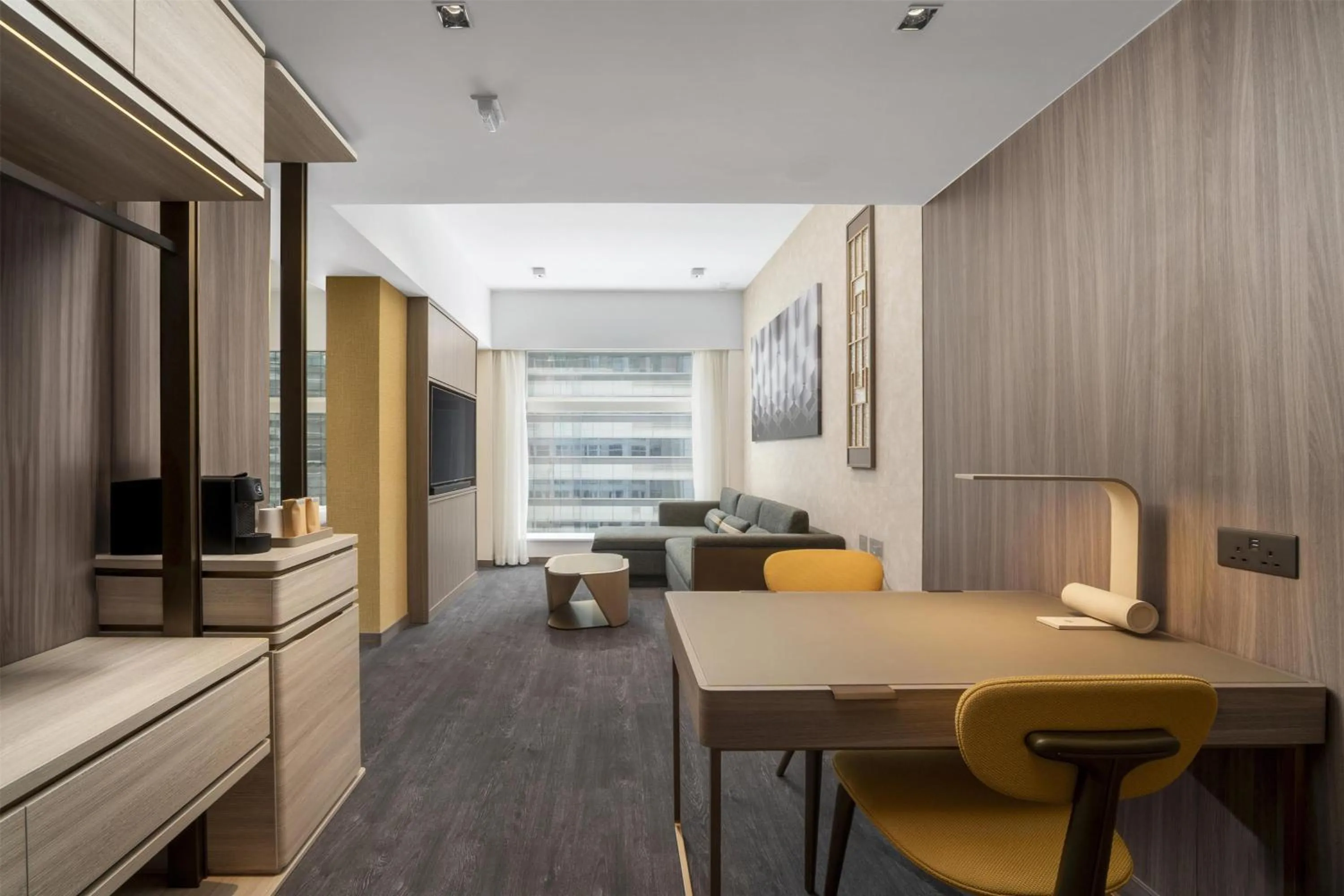 Living room in Motto by Hilton Hong Kong Soho