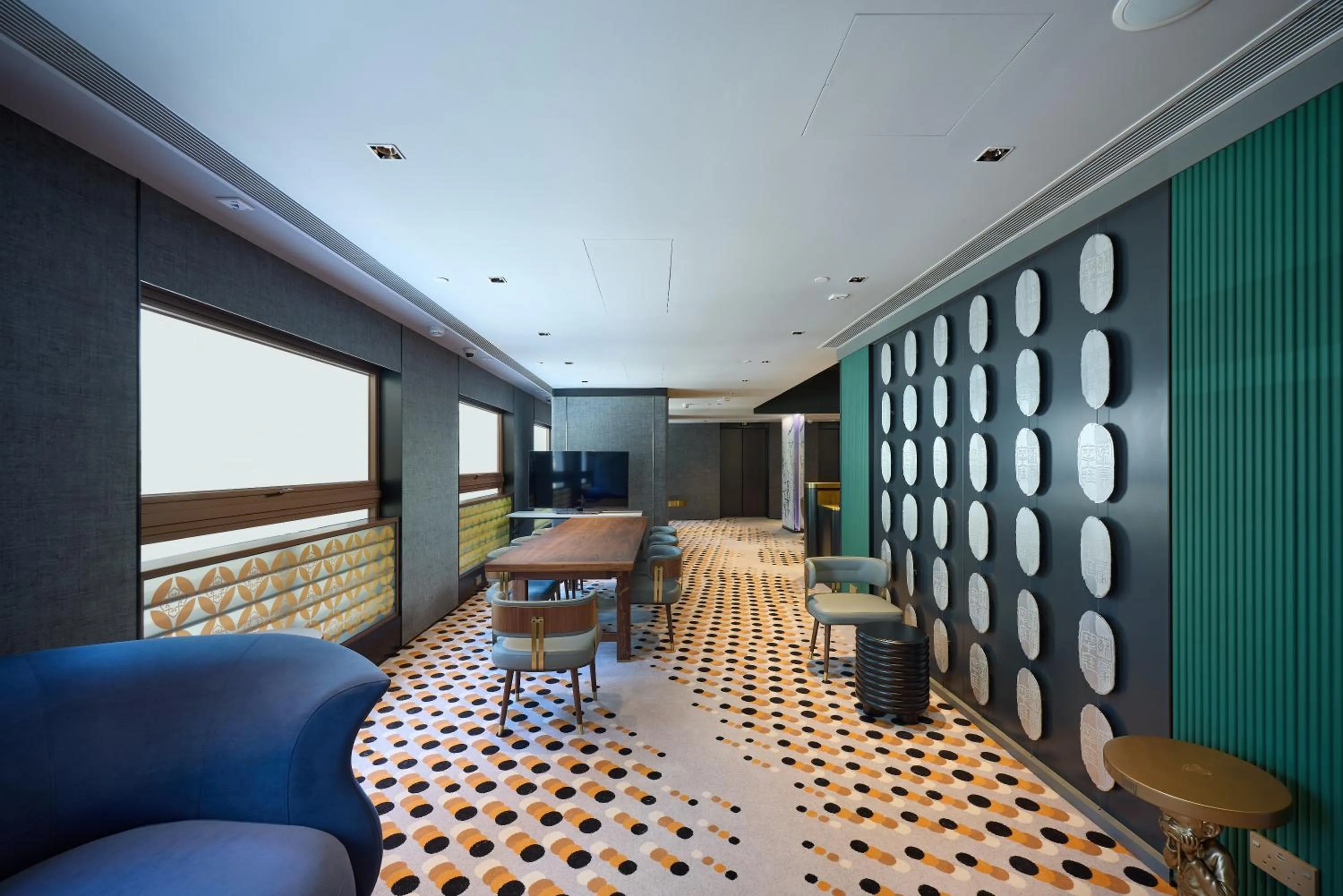 Seating area in Motto by Hilton Hong Kong Soho