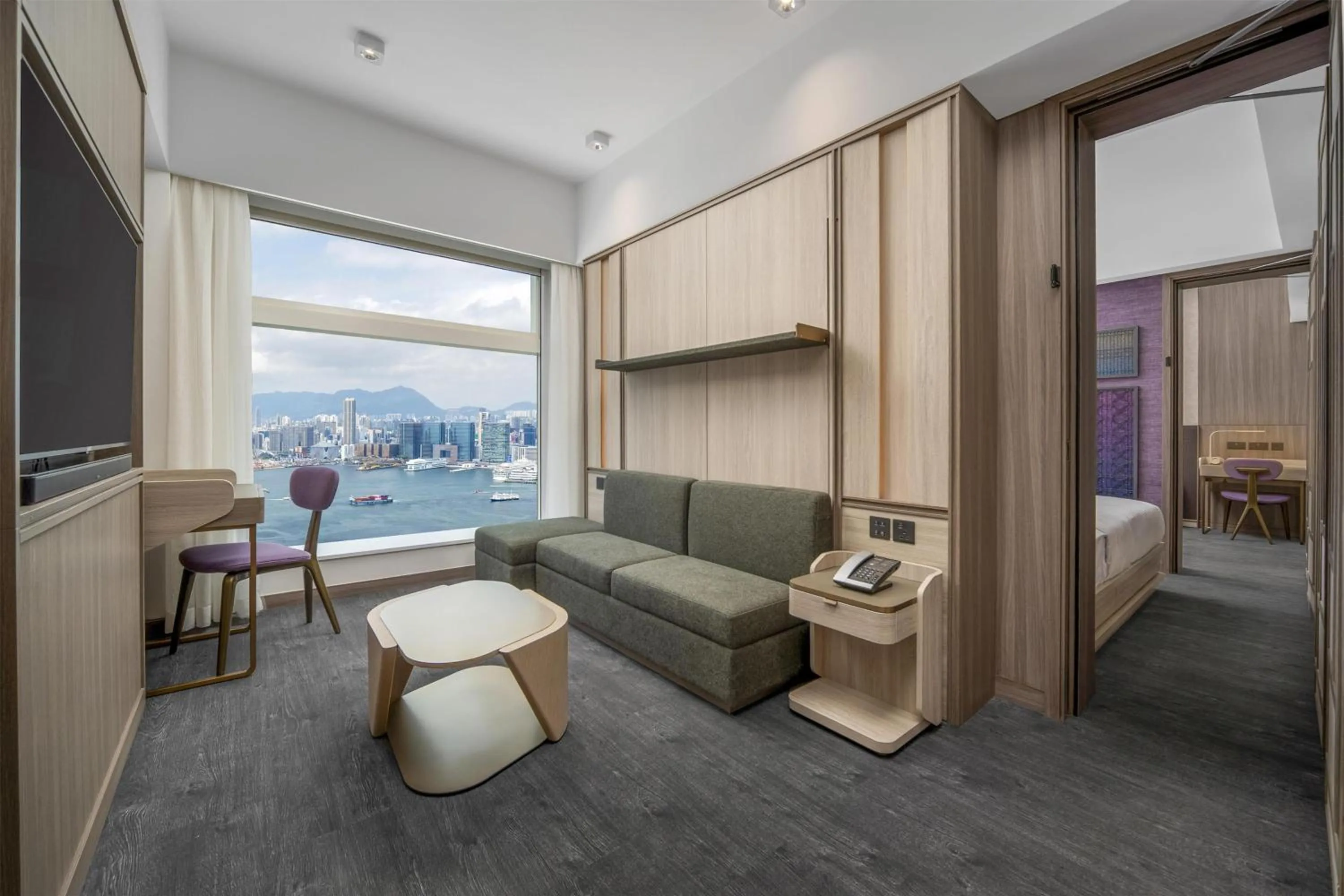 Living room in Motto by Hilton Hong Kong Soho