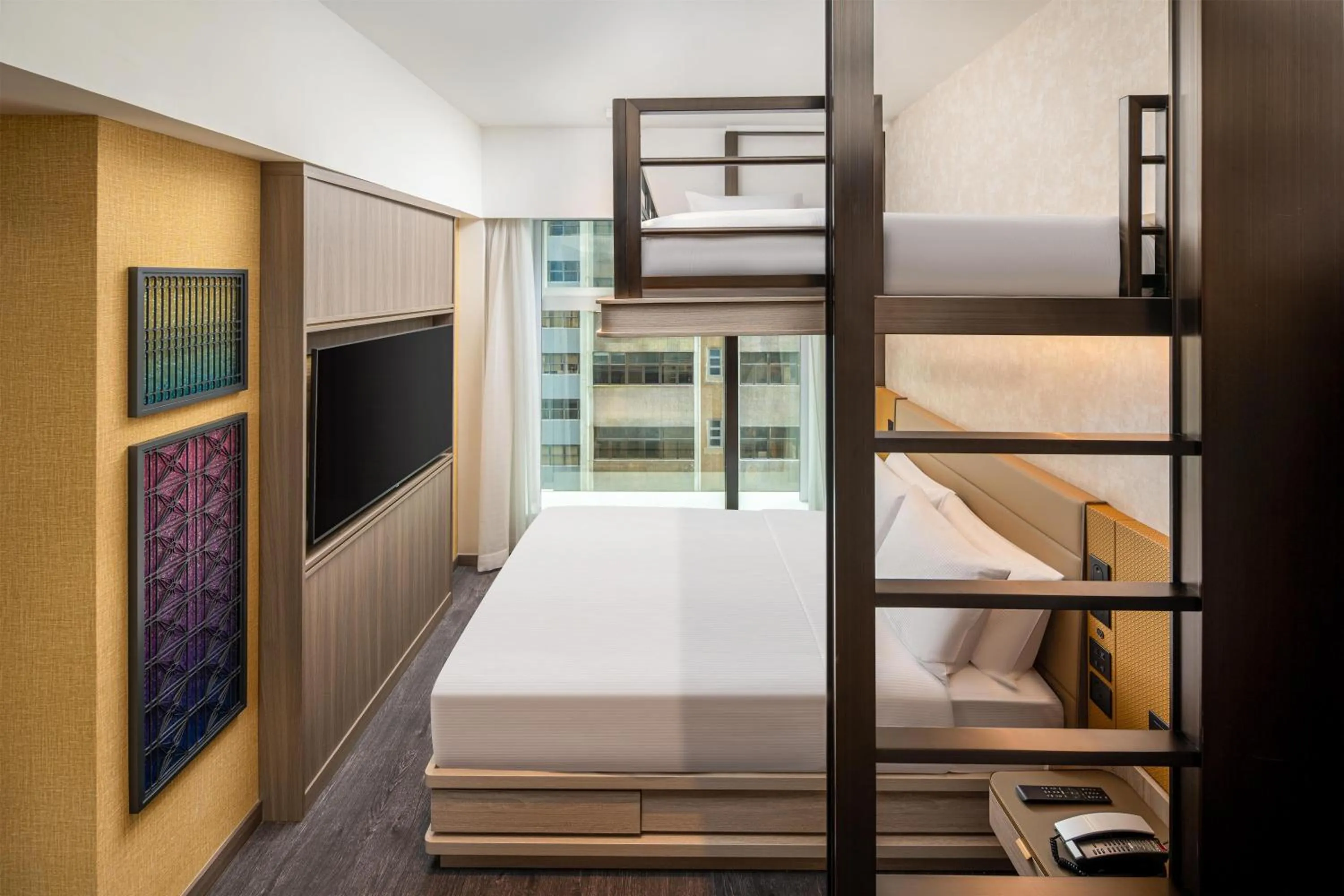 Bed in Motto by Hilton Hong Kong Soho