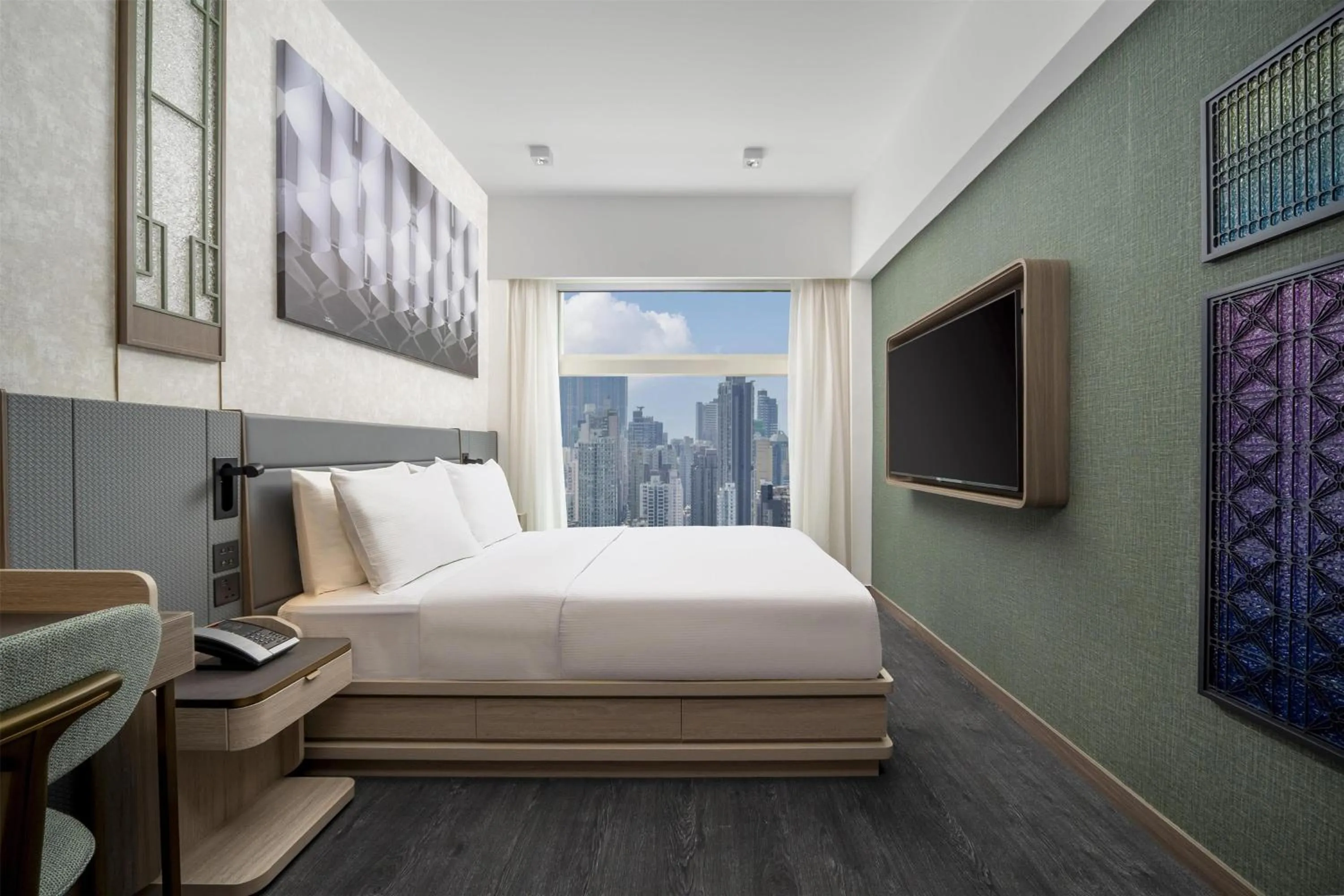 Bed in Motto by Hilton Hong Kong Soho