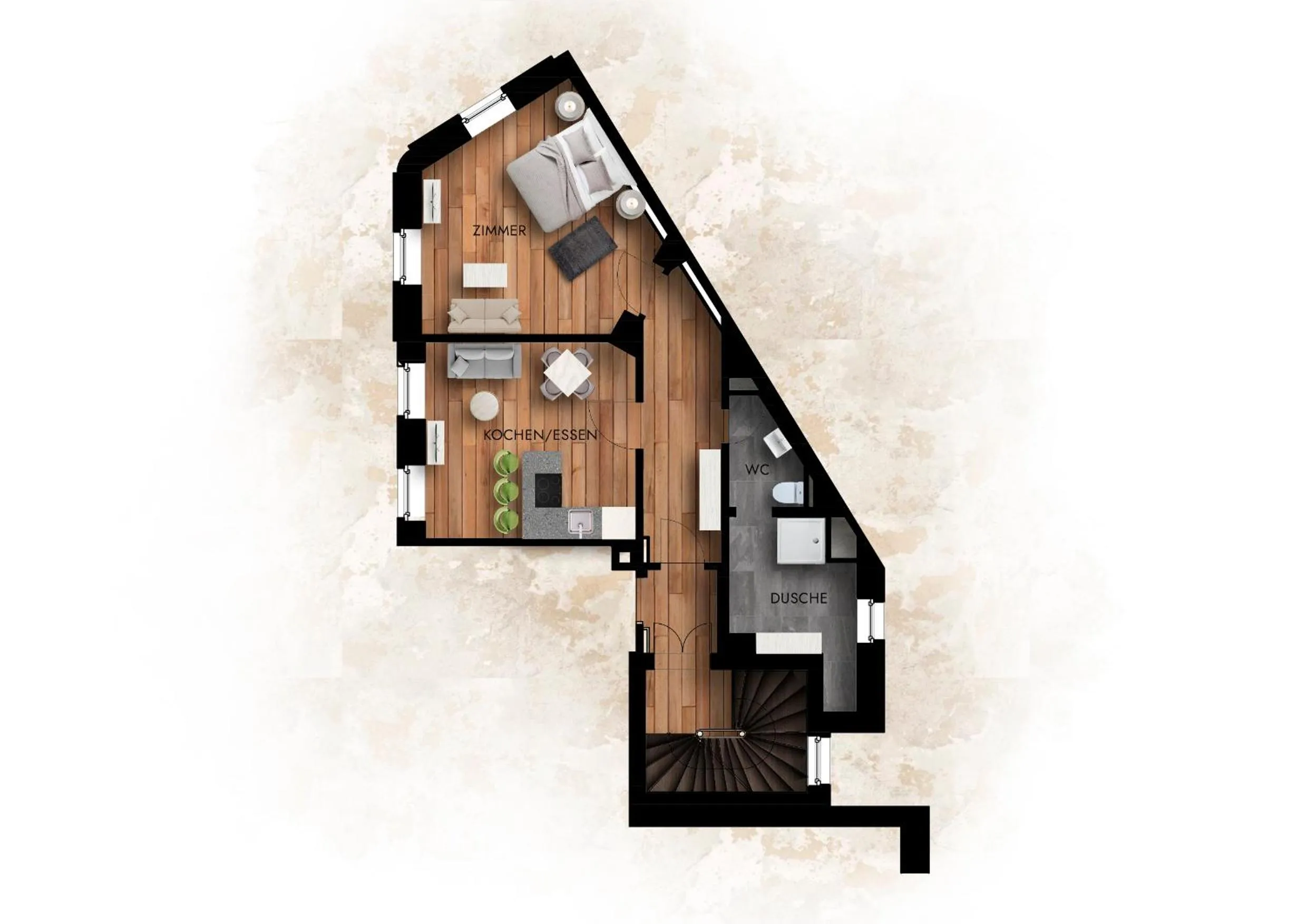 Floor plan in Apartments an der Arena Leipzig