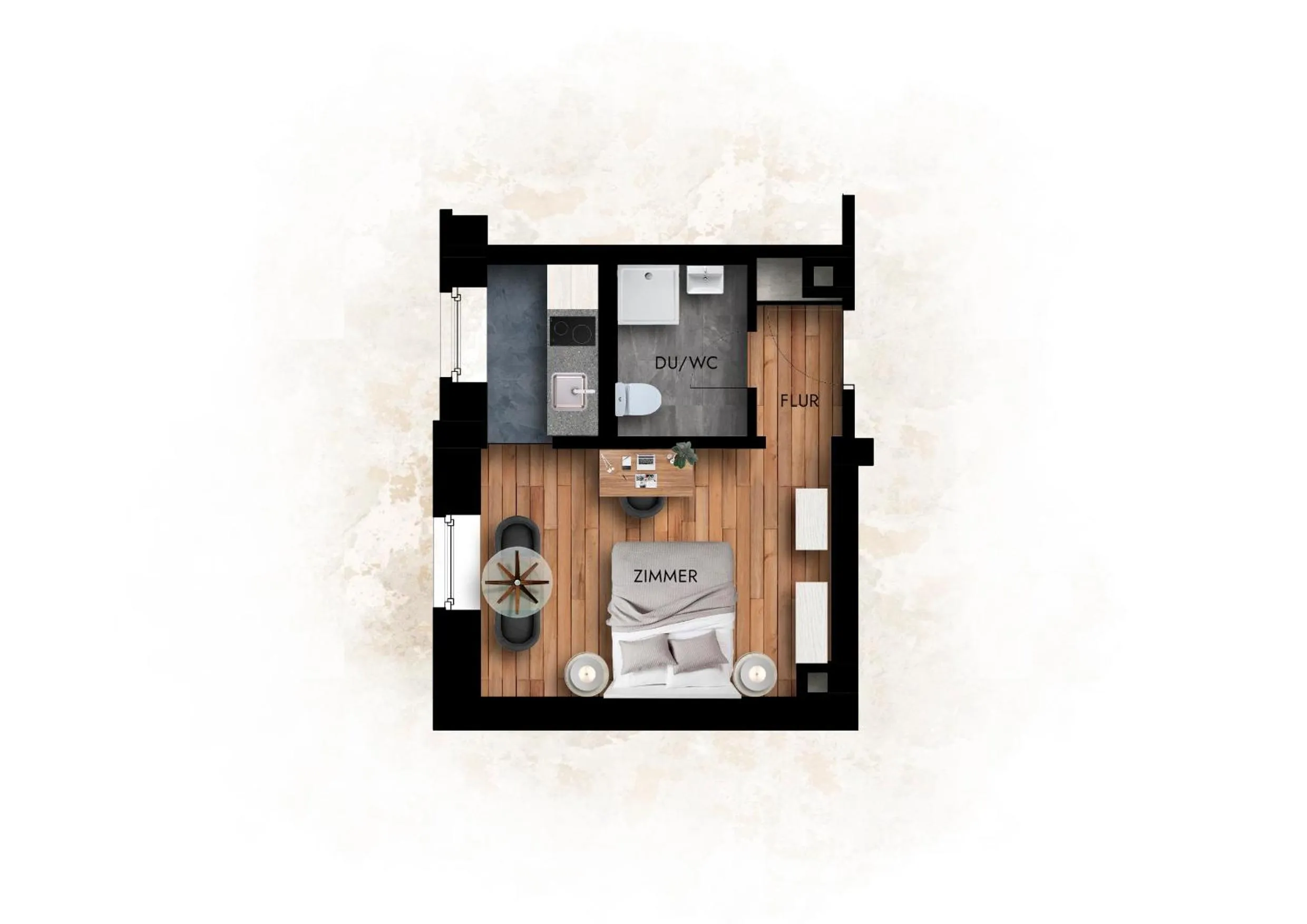 Floor plan in Apartments an der Arena Leipzig