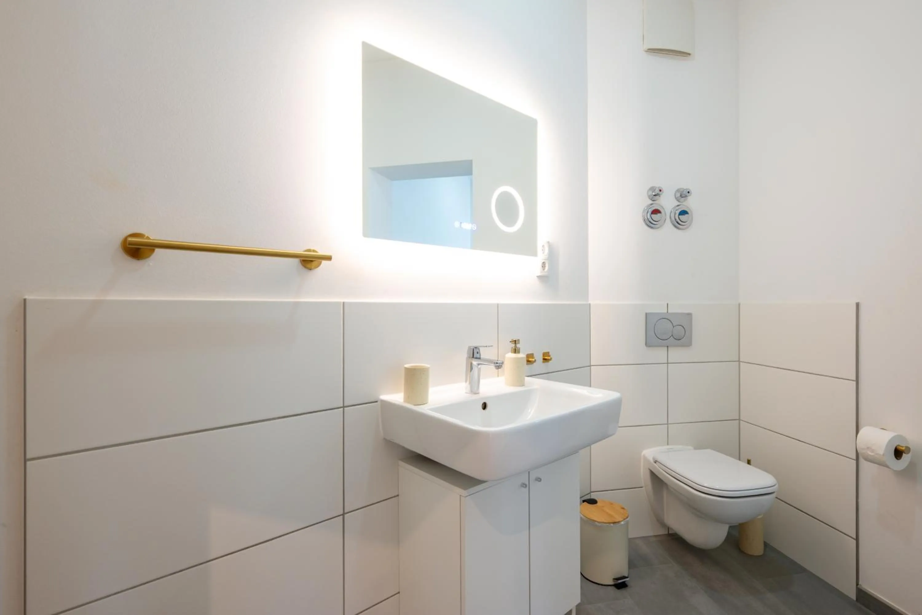 Toilet in Apartments an der Arena Leipzig