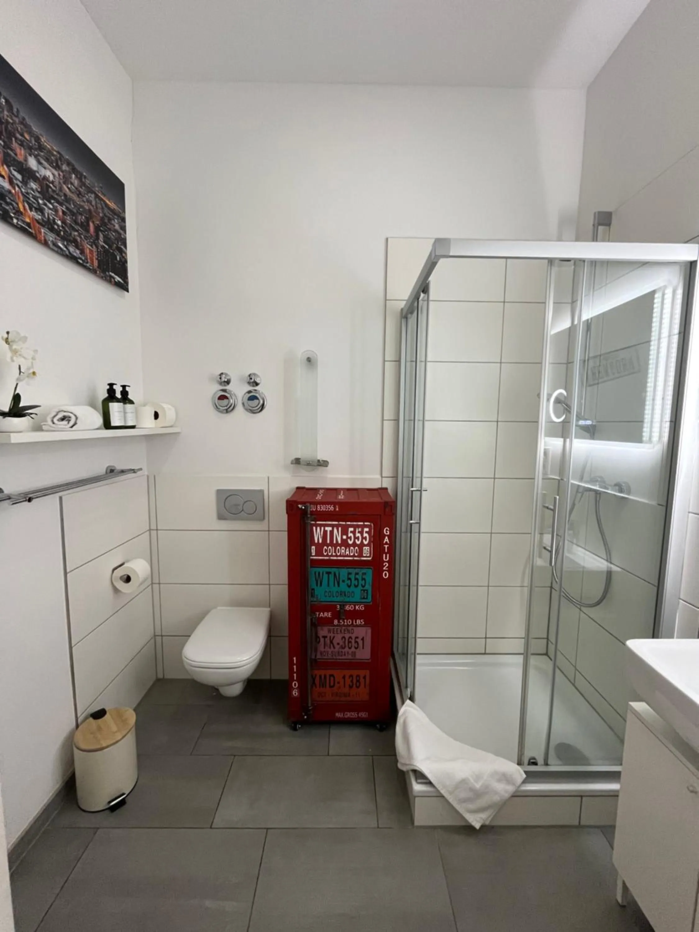 Shower in Apartments an der Arena Leipzig