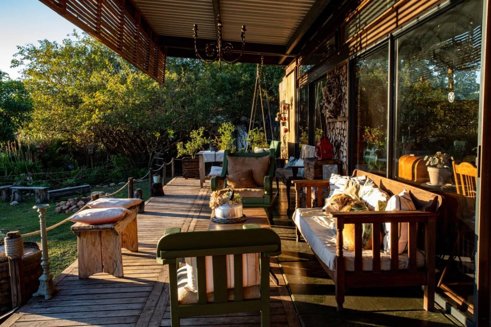 Garden in ECO Lodge Villa Villekula