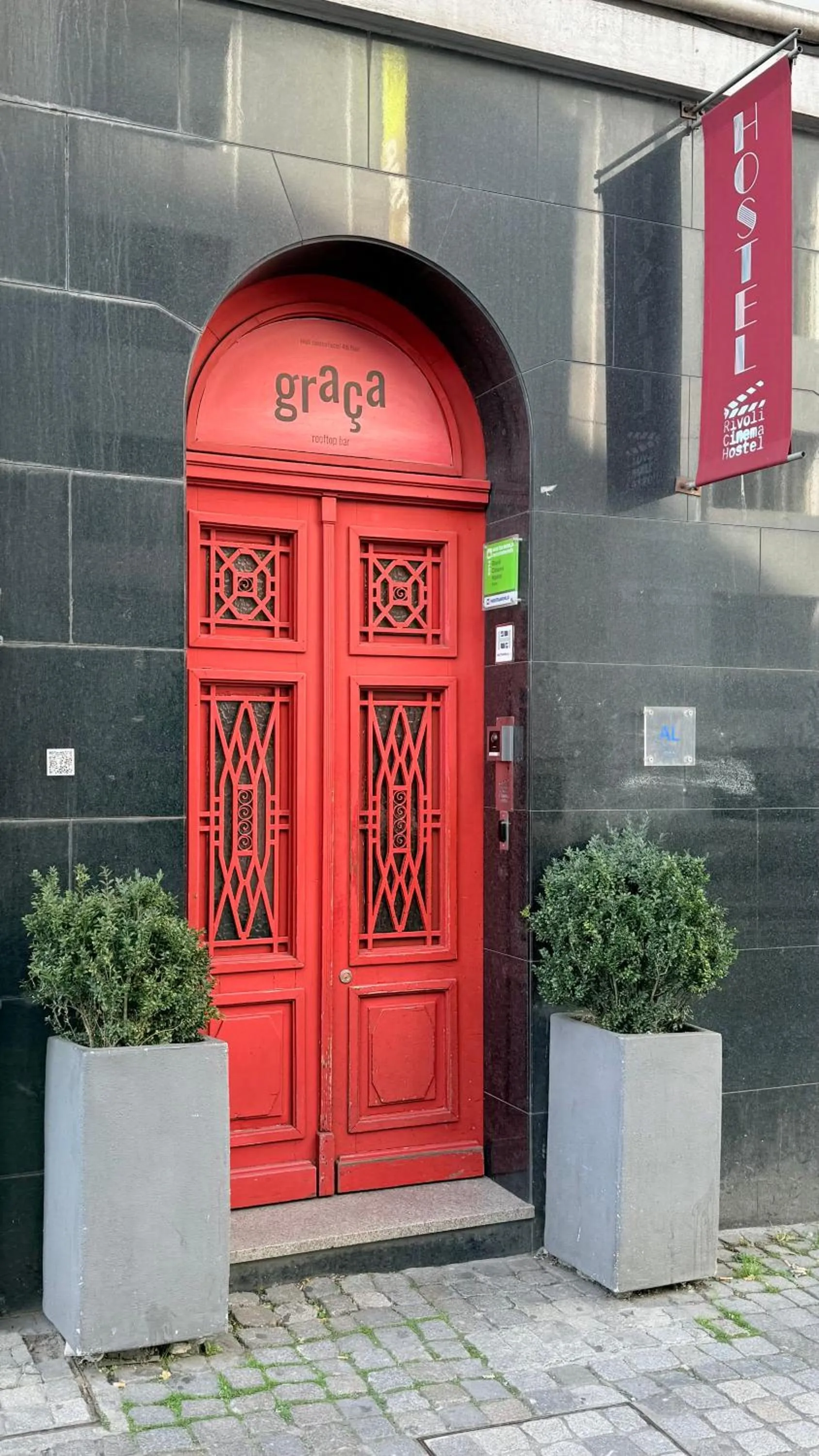 Facade/entrance in Rivoli Cinema Hostel