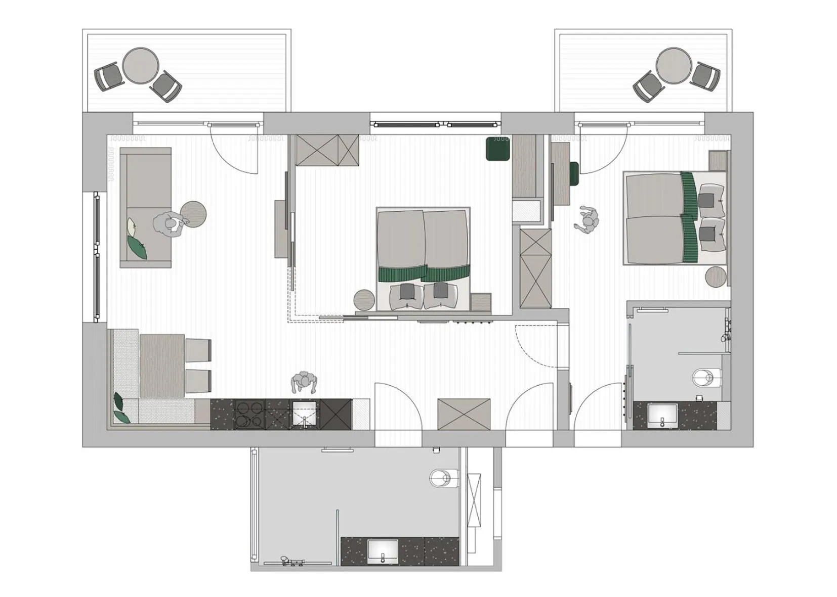 Floor plan in Aparthotel Ursprung