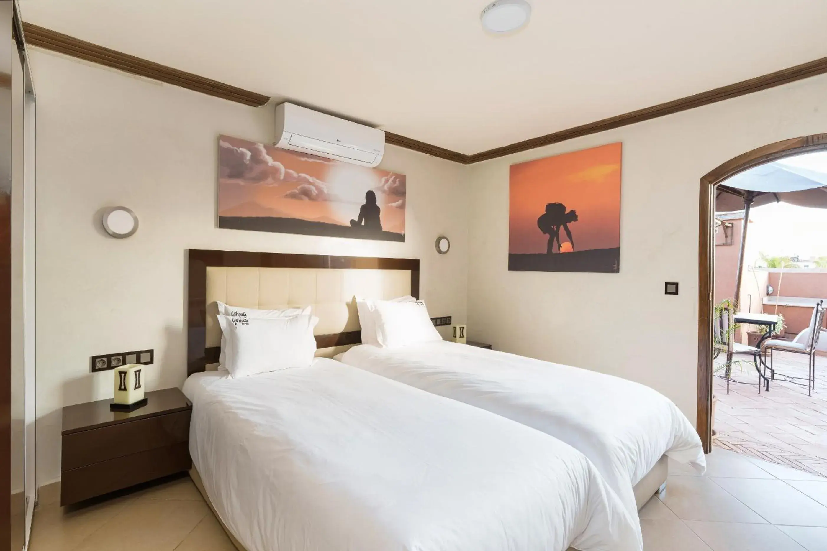 Bed in Riad Ushuaia La Villa - Centre Marrakech Bed in Riad Ushuaia La Villa - Centre Marrakech