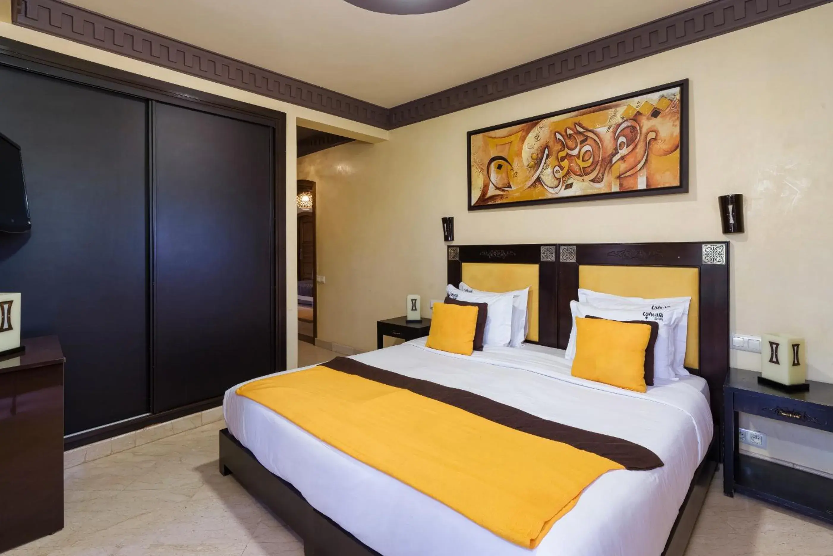 Bed in Riad Ushuaia La Villa - Centre Marrakech Bed in Riad Ushuaia La Villa - Centre Marrakech