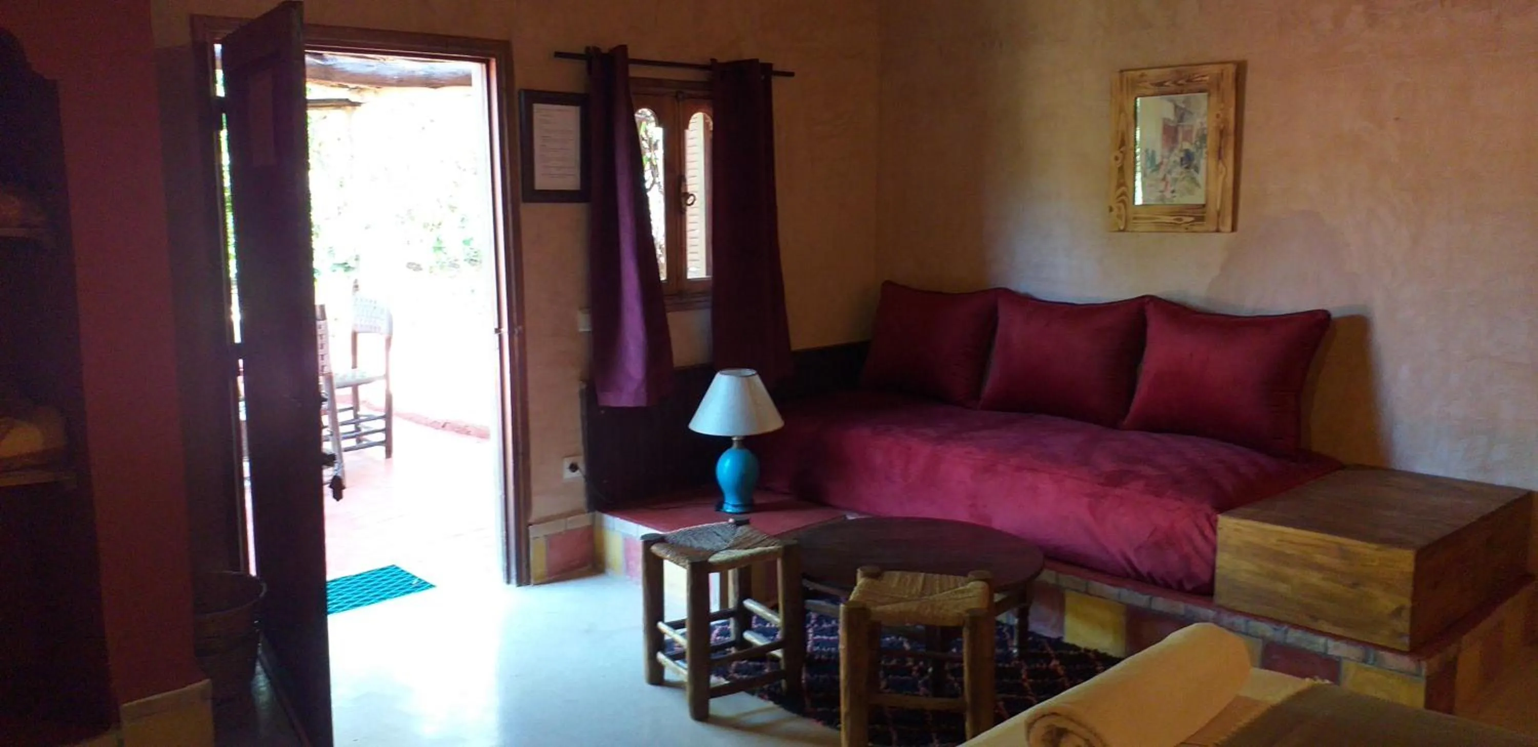 Seating area in La Kasbah d'Ouzoud