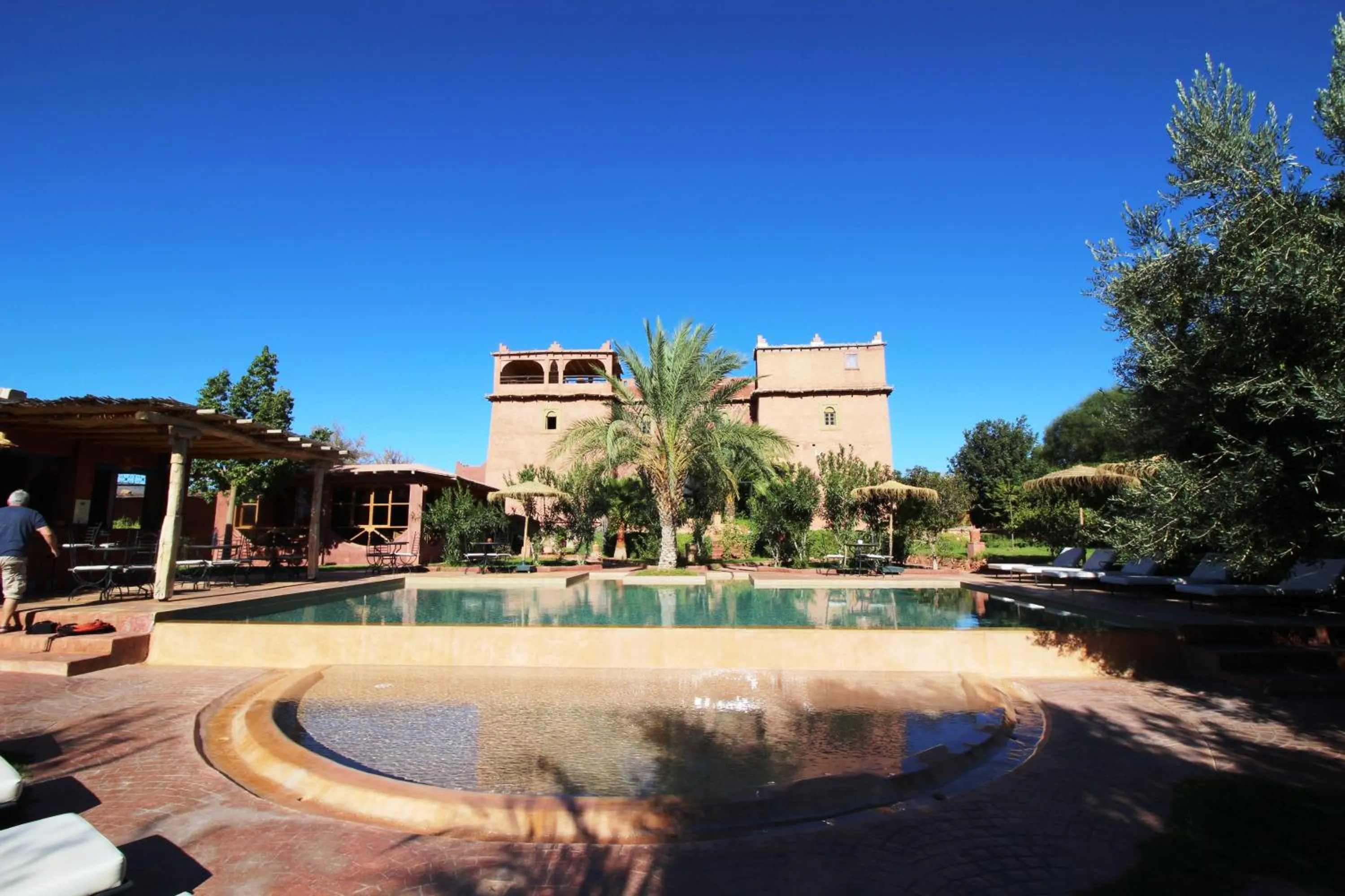 Pool view in La Kasbah d'Ouzoud