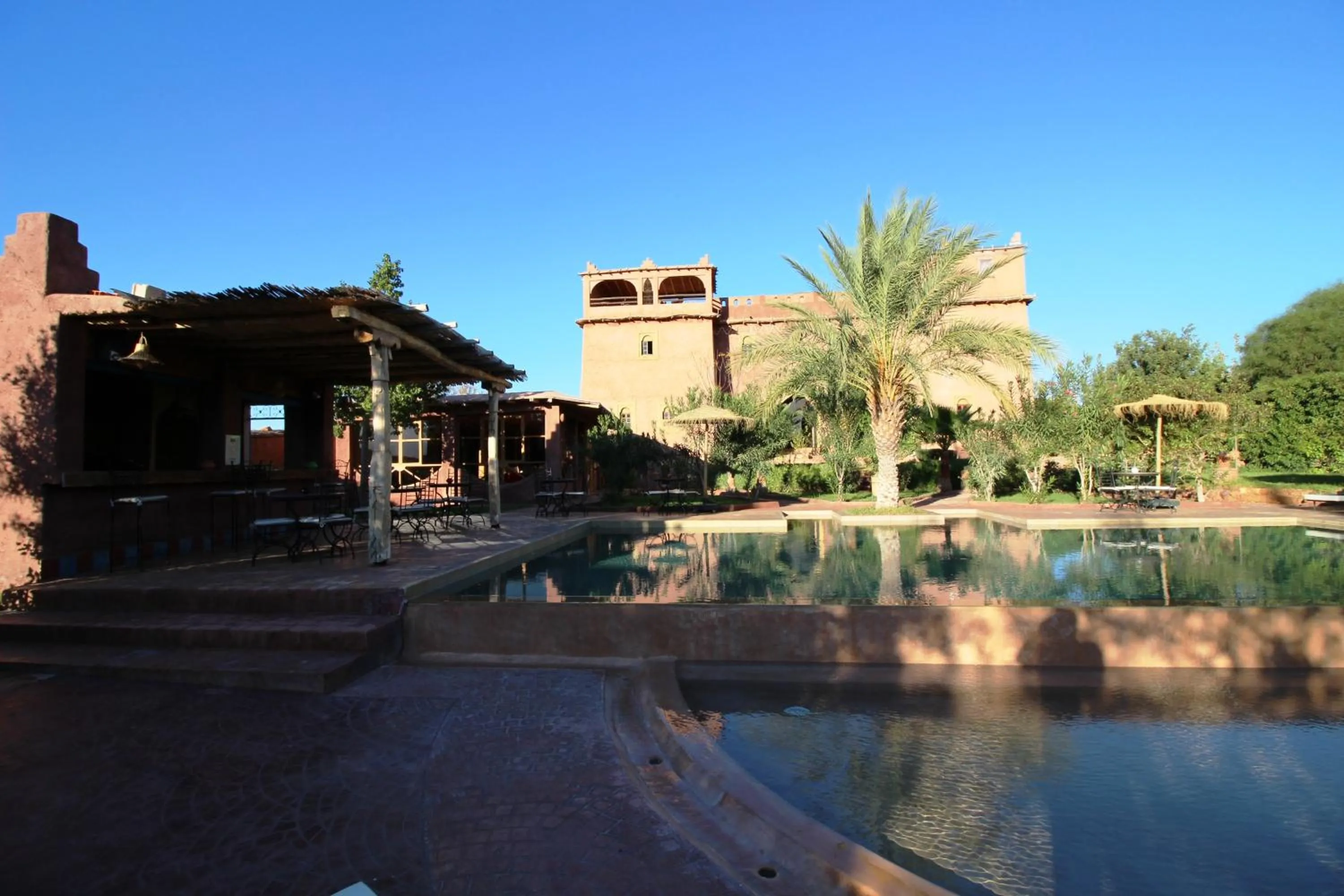 Pool view in La Kasbah d'Ouzoud