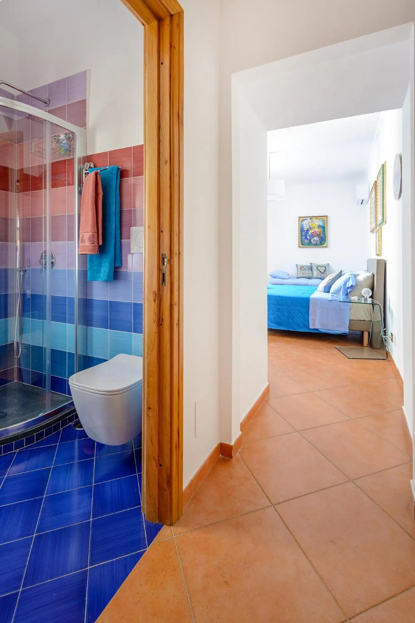 Toilet, Bed in B&B Al Mare Sorrento