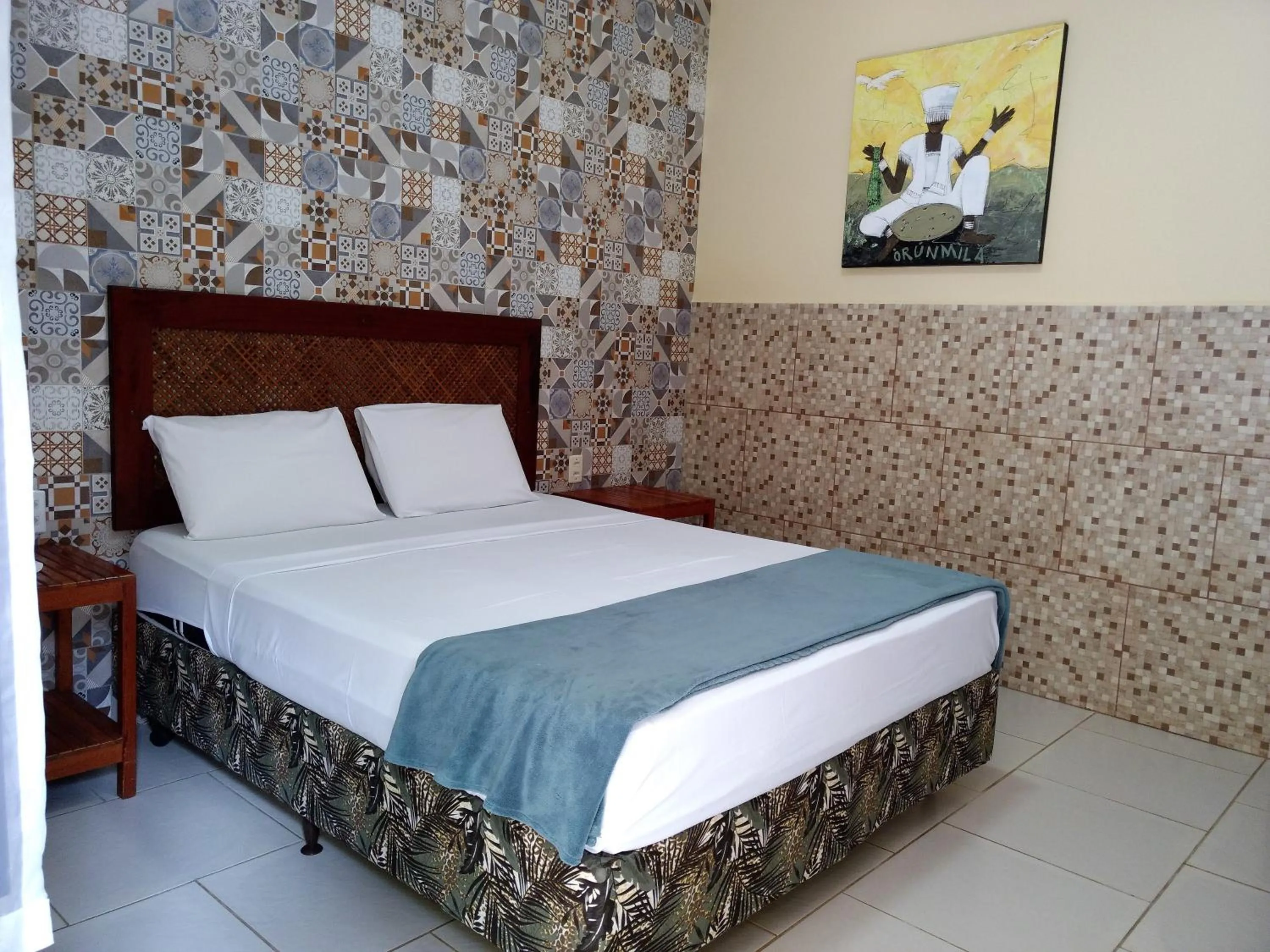 Photo of the whole room, Bed in Jardim dos Orixás